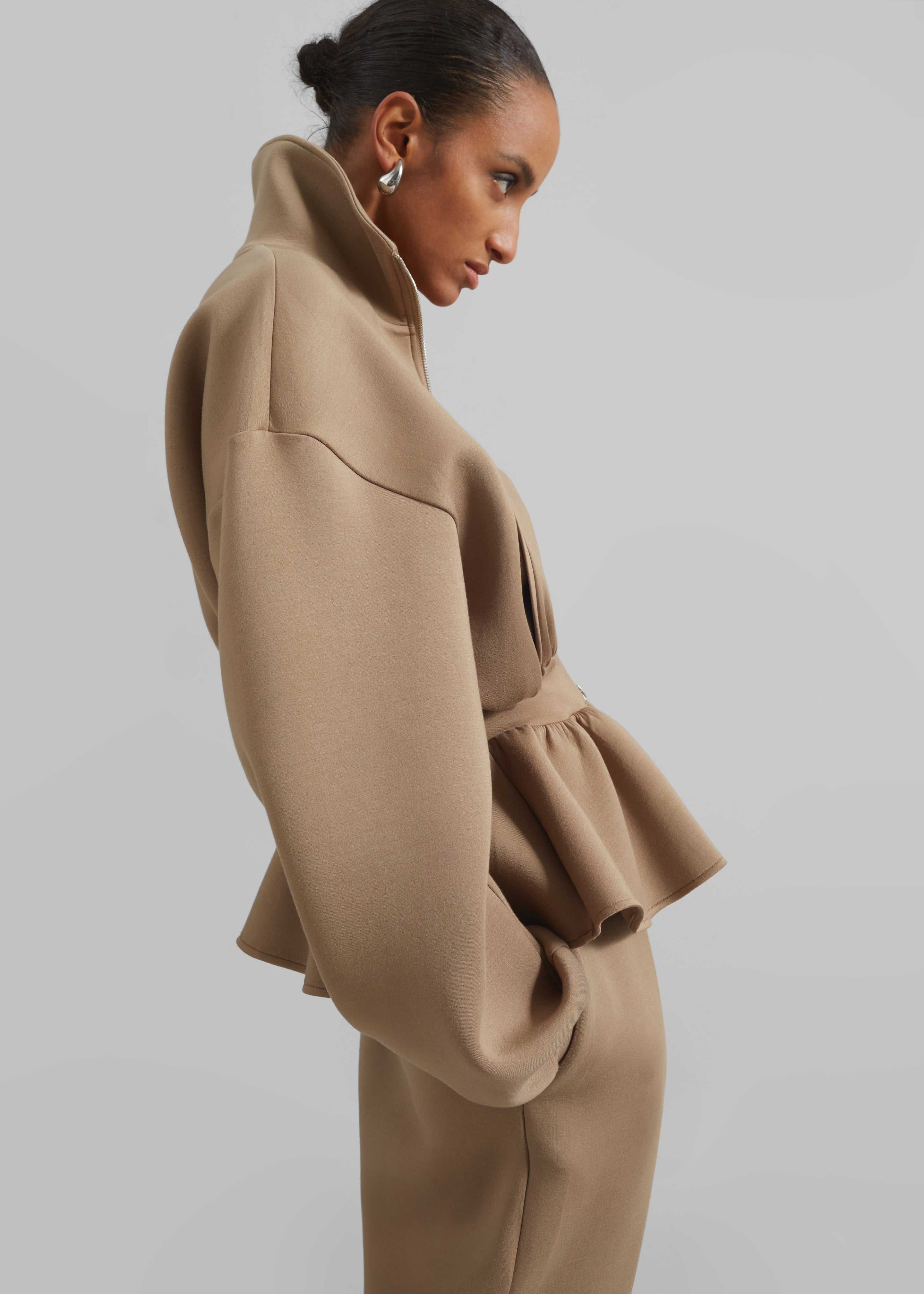 Sorelle Peplum Jacket - Camel
