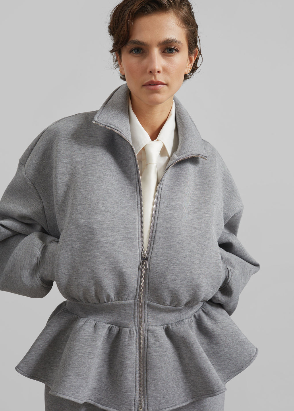 Sorelle Peplum Jacket - Grey