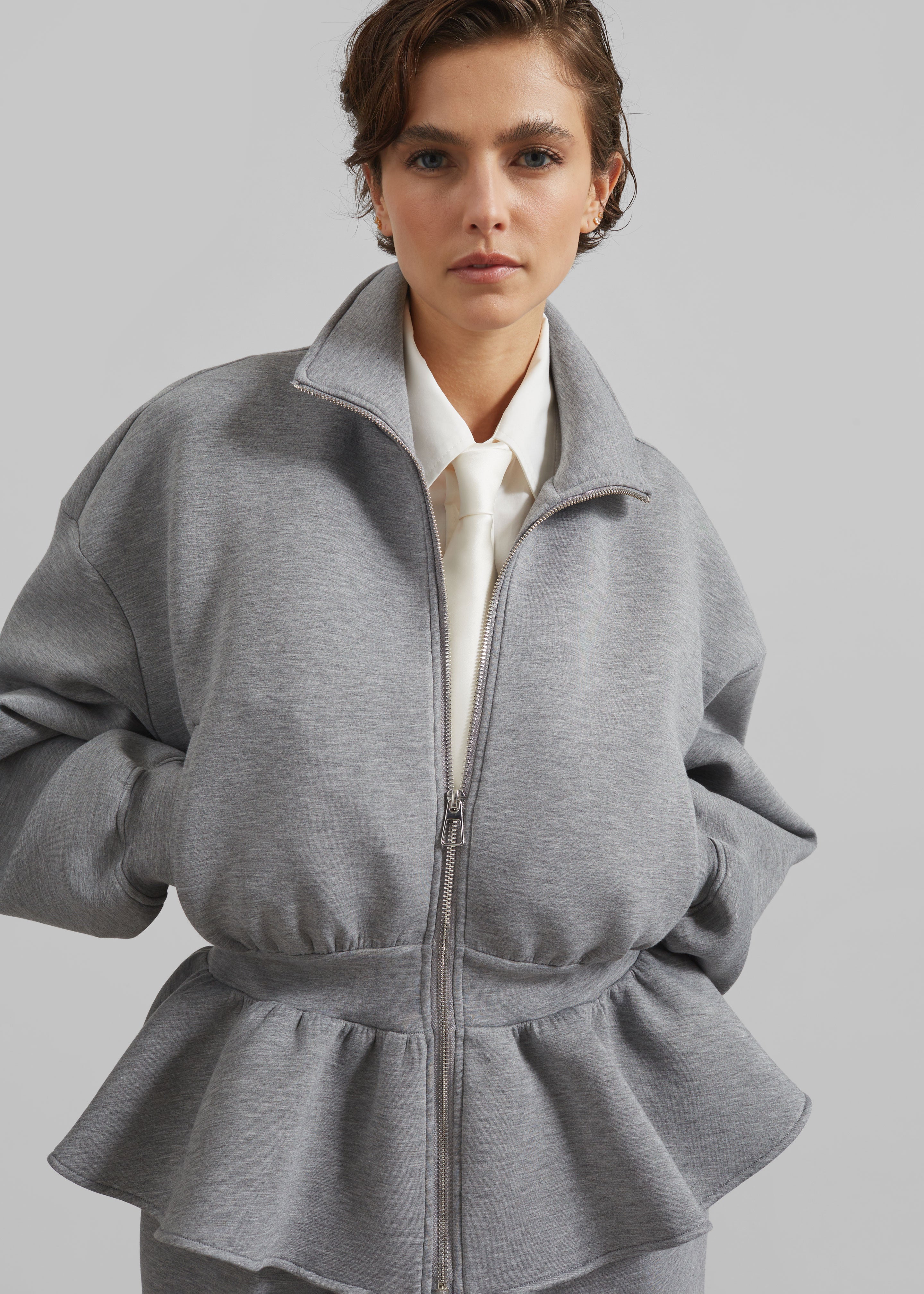 Sorelle Peplum Jacket - Grey