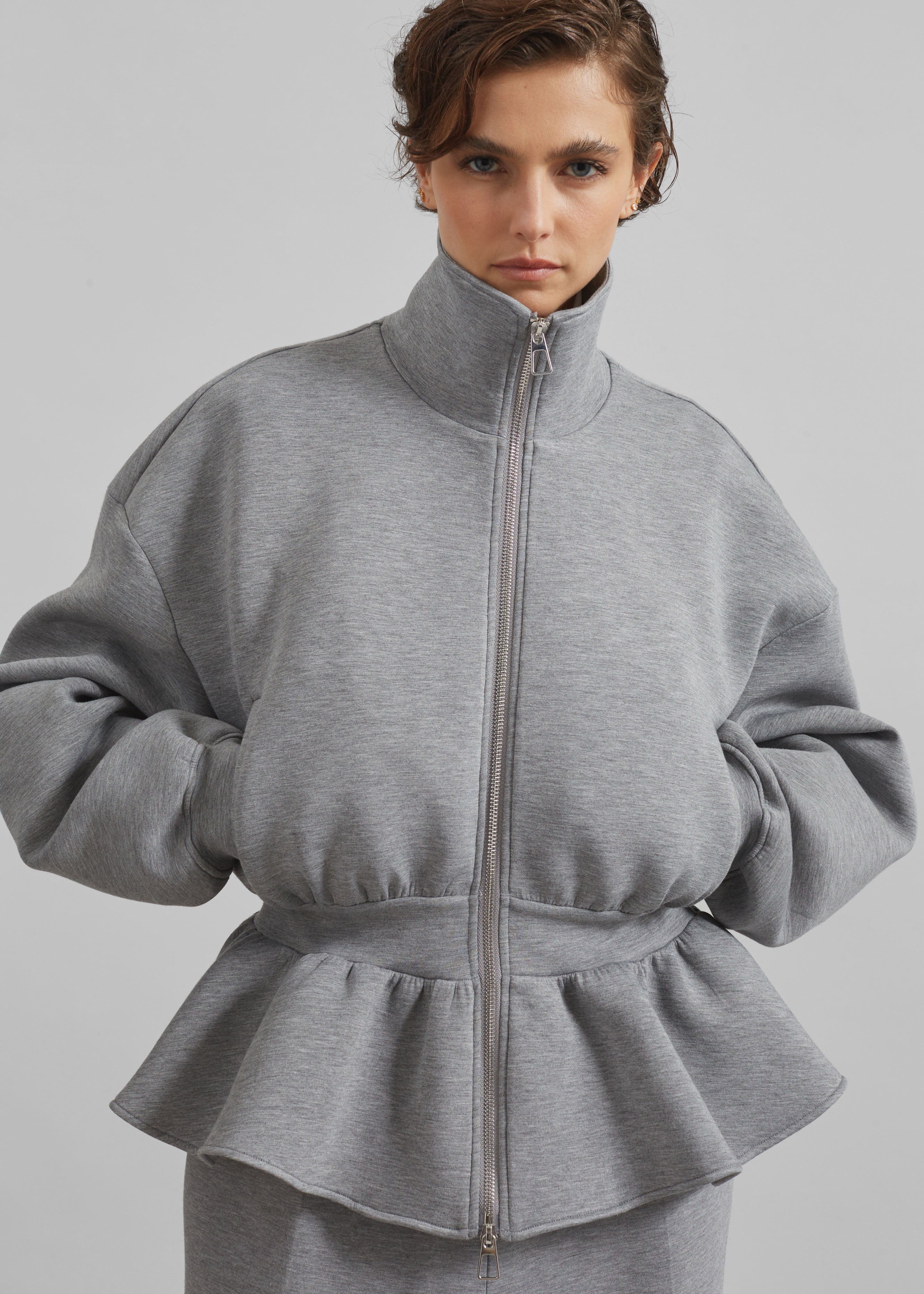 Sorelle Peplum Jacket - Grey