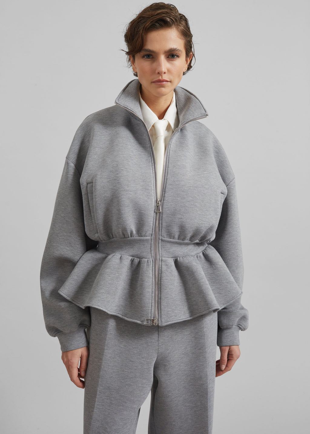 Sorelle Peplum Jacket - Grey