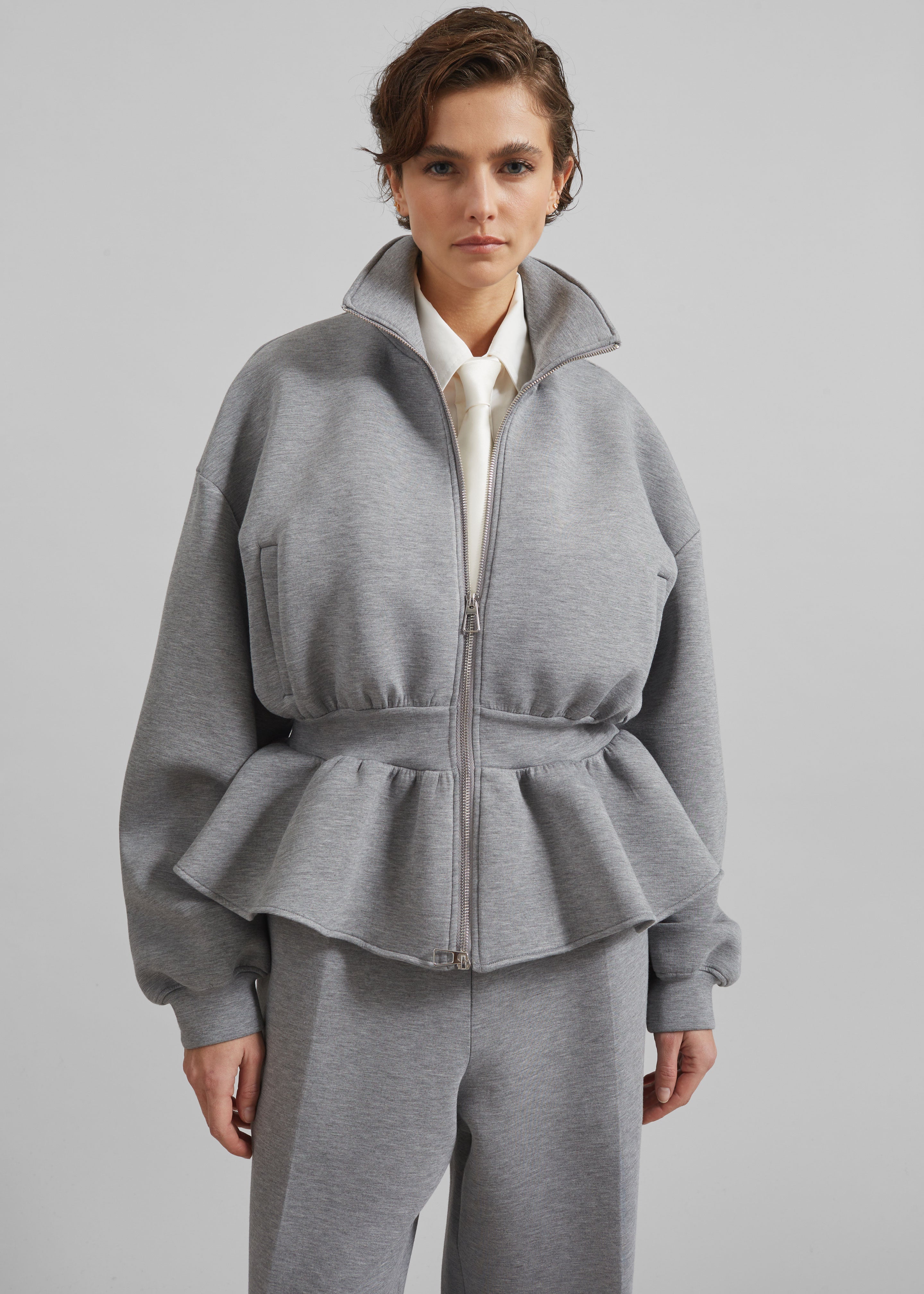 Sorelle Peplum Jacket - Grey