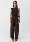 St. Agni Relaxed Pleat Pants - Bark