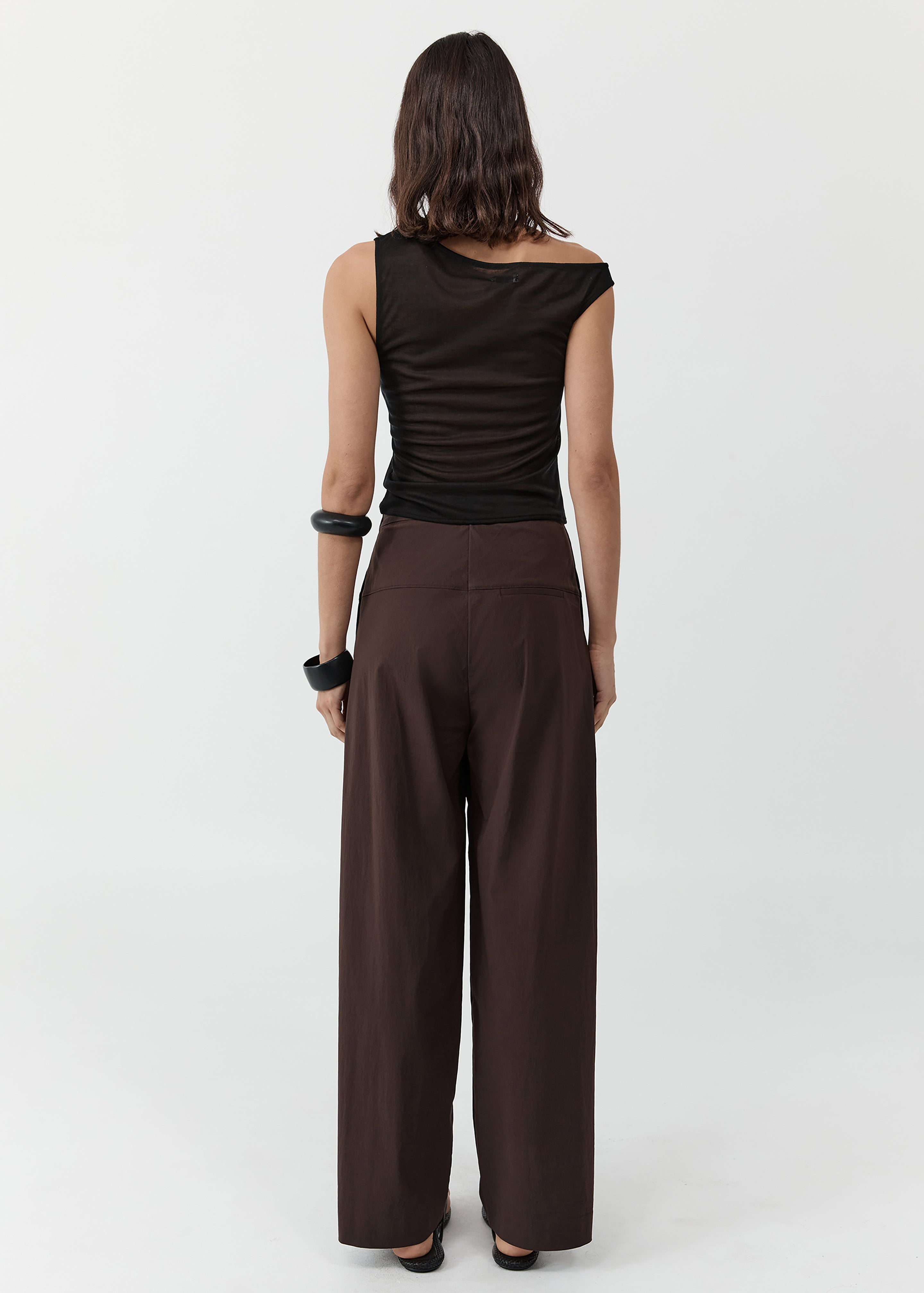 St. Agni Relaxed Pleat Pants - Bark