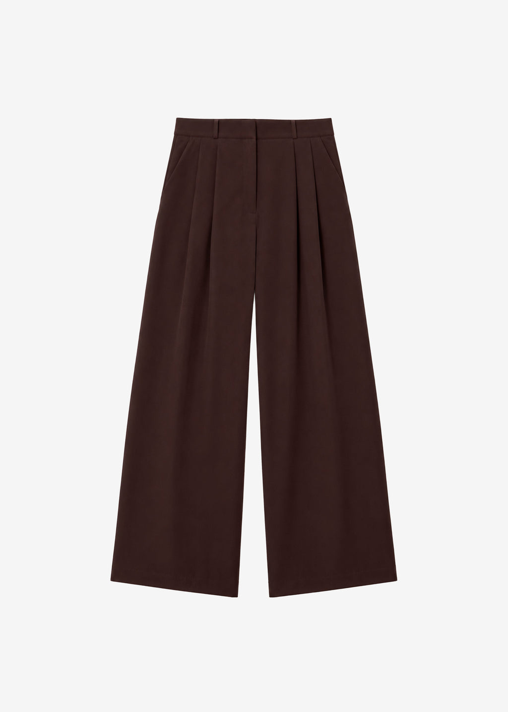 Taormina Pleated Trousers - Chocolate