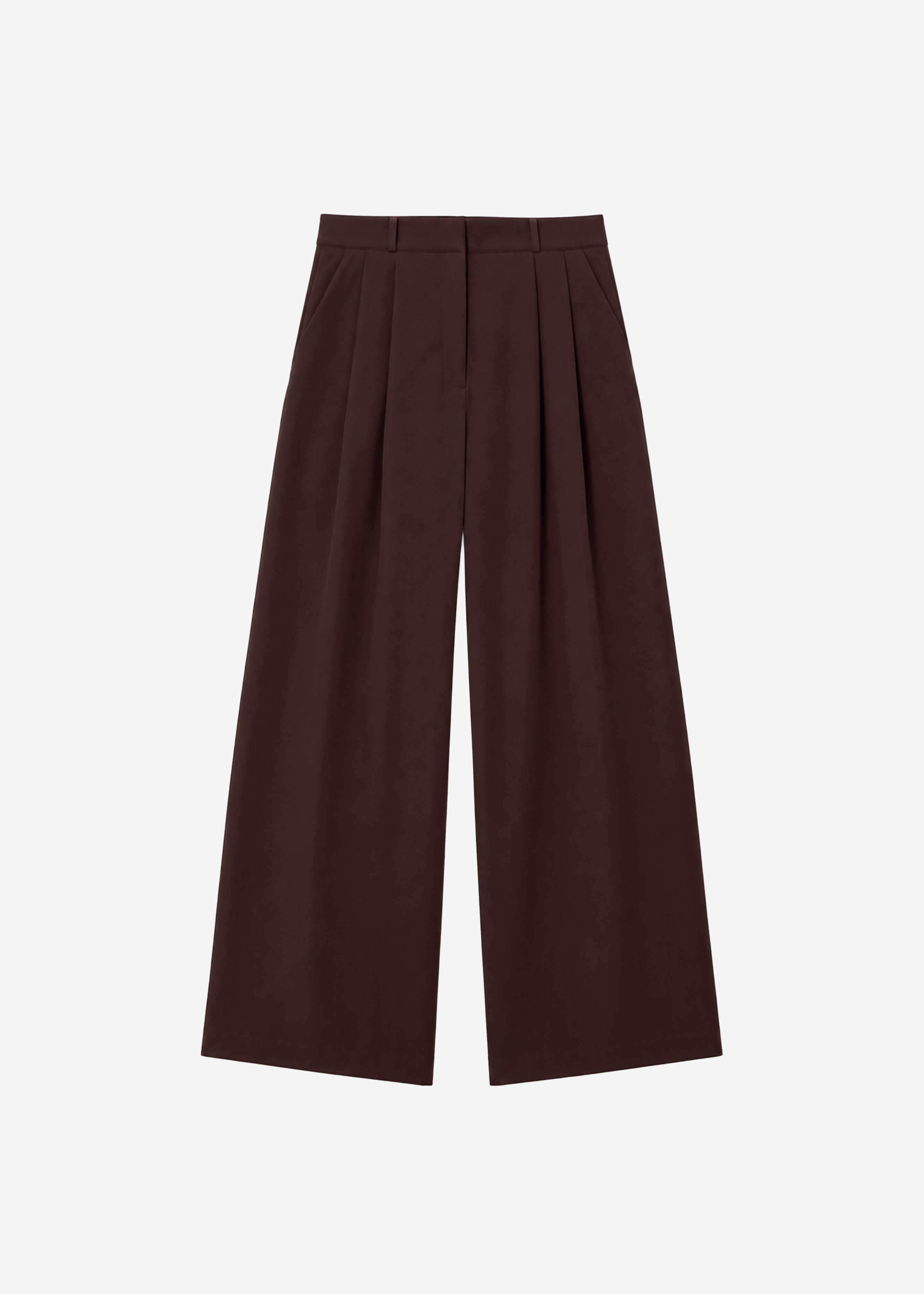 Taormina Pleated Trousers - Chocolate