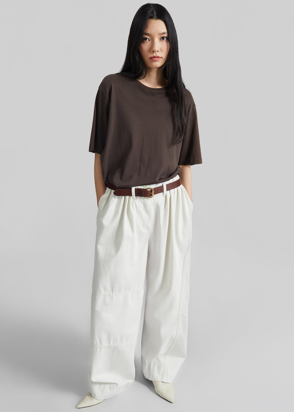 Teano Curved Pants - Off White