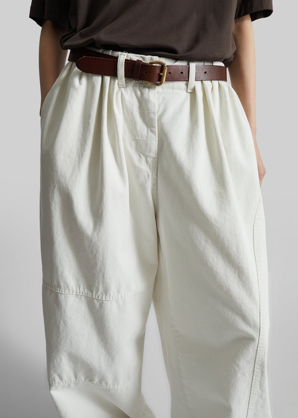 Teano Curved Pants - Off White