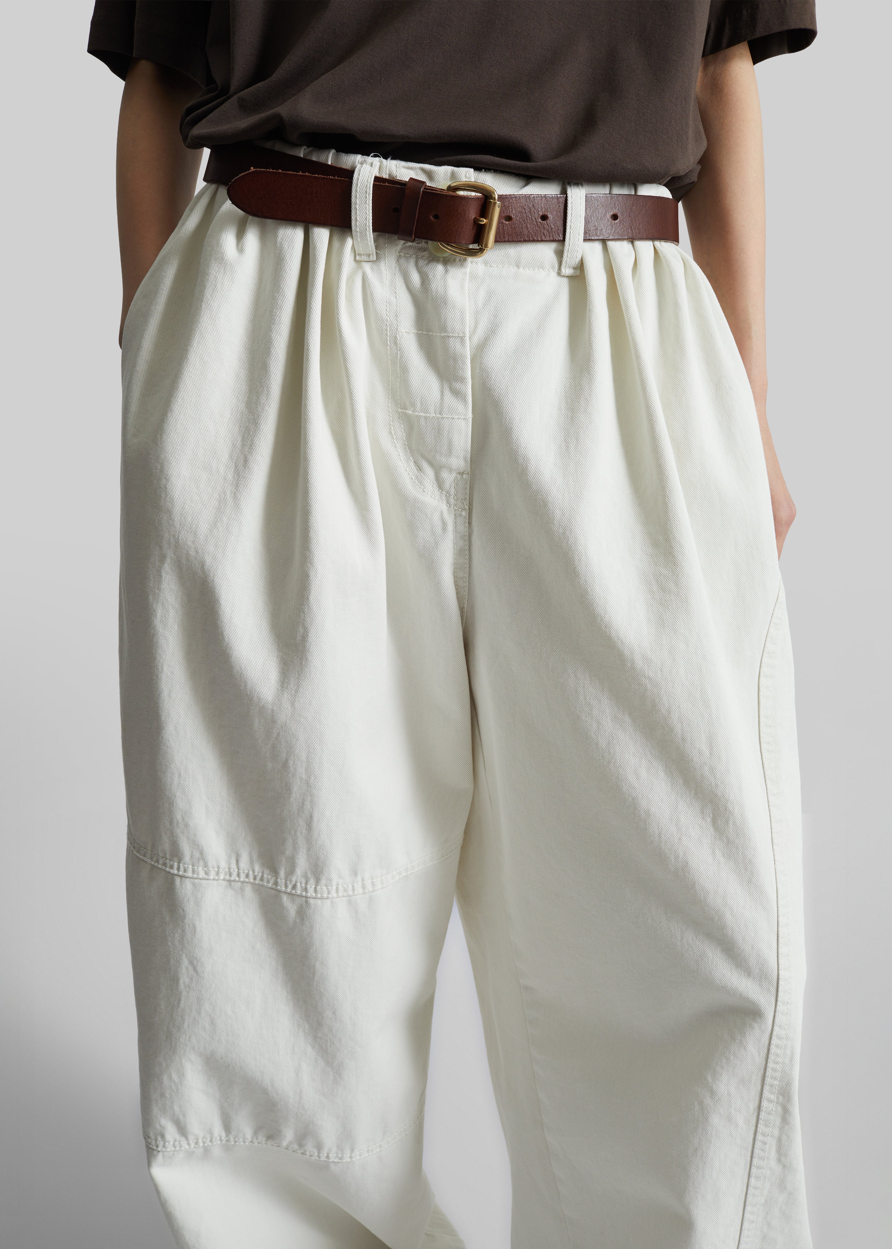 Teano Curved Pants - Off White