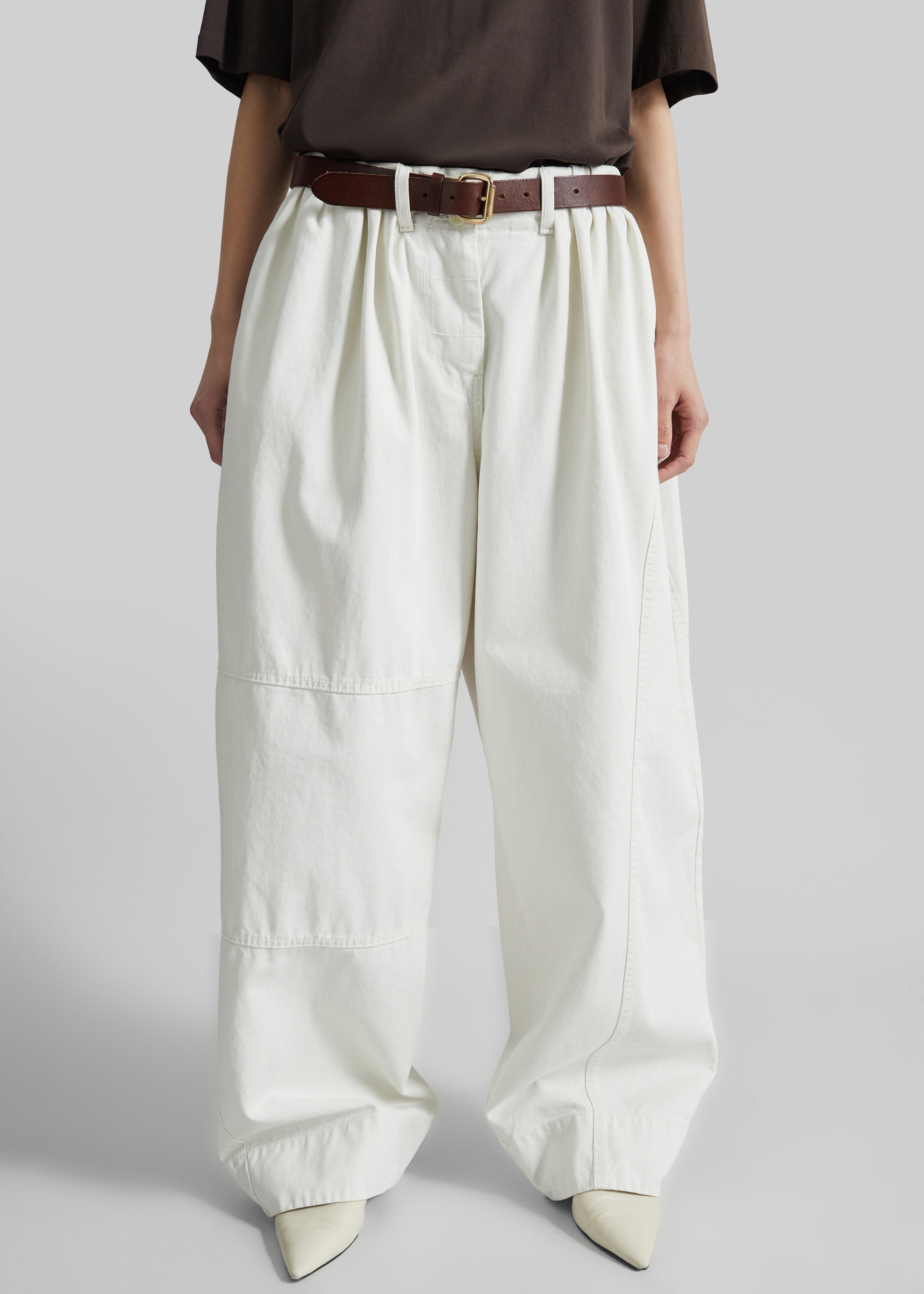 Teano Curved Pants - Off White