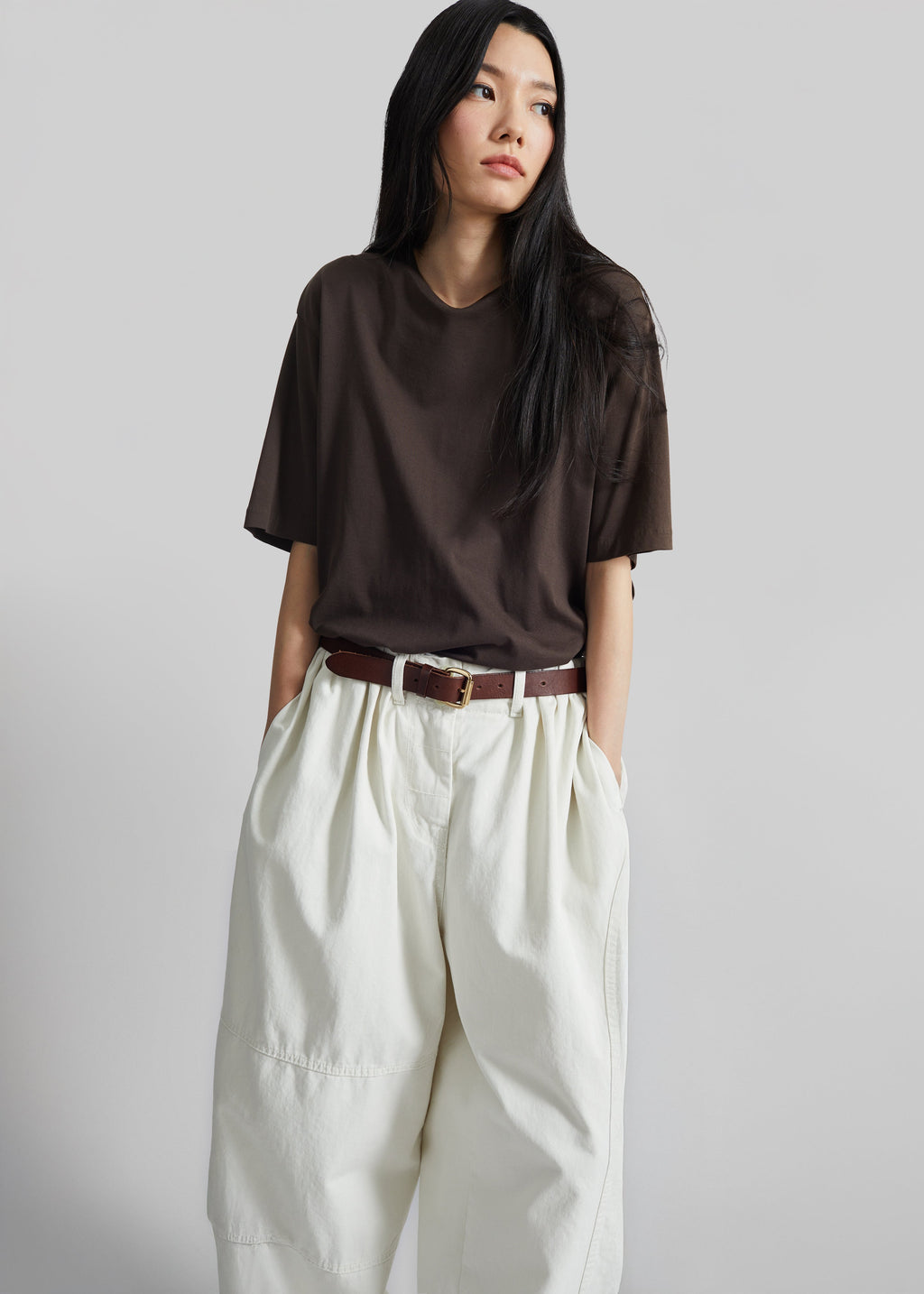 Teano Curved Pants - Off White
