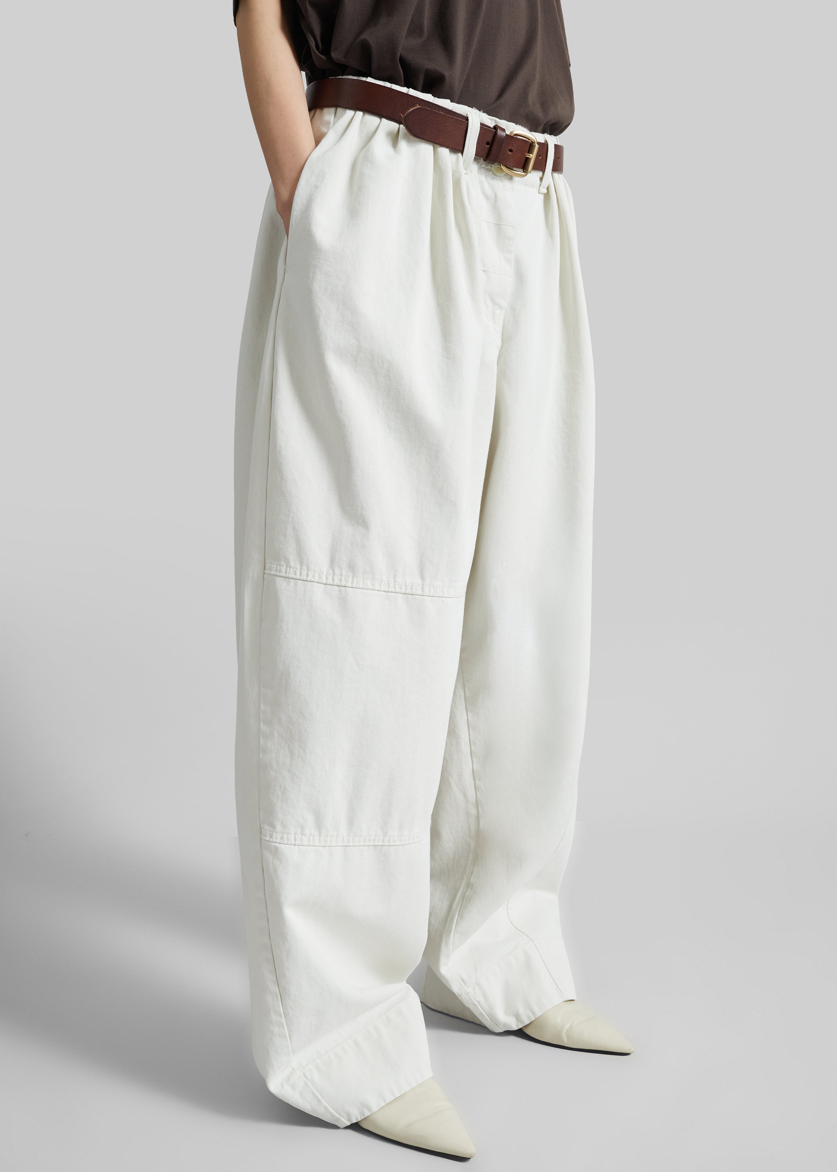 Teano Curved Pants - Off White
