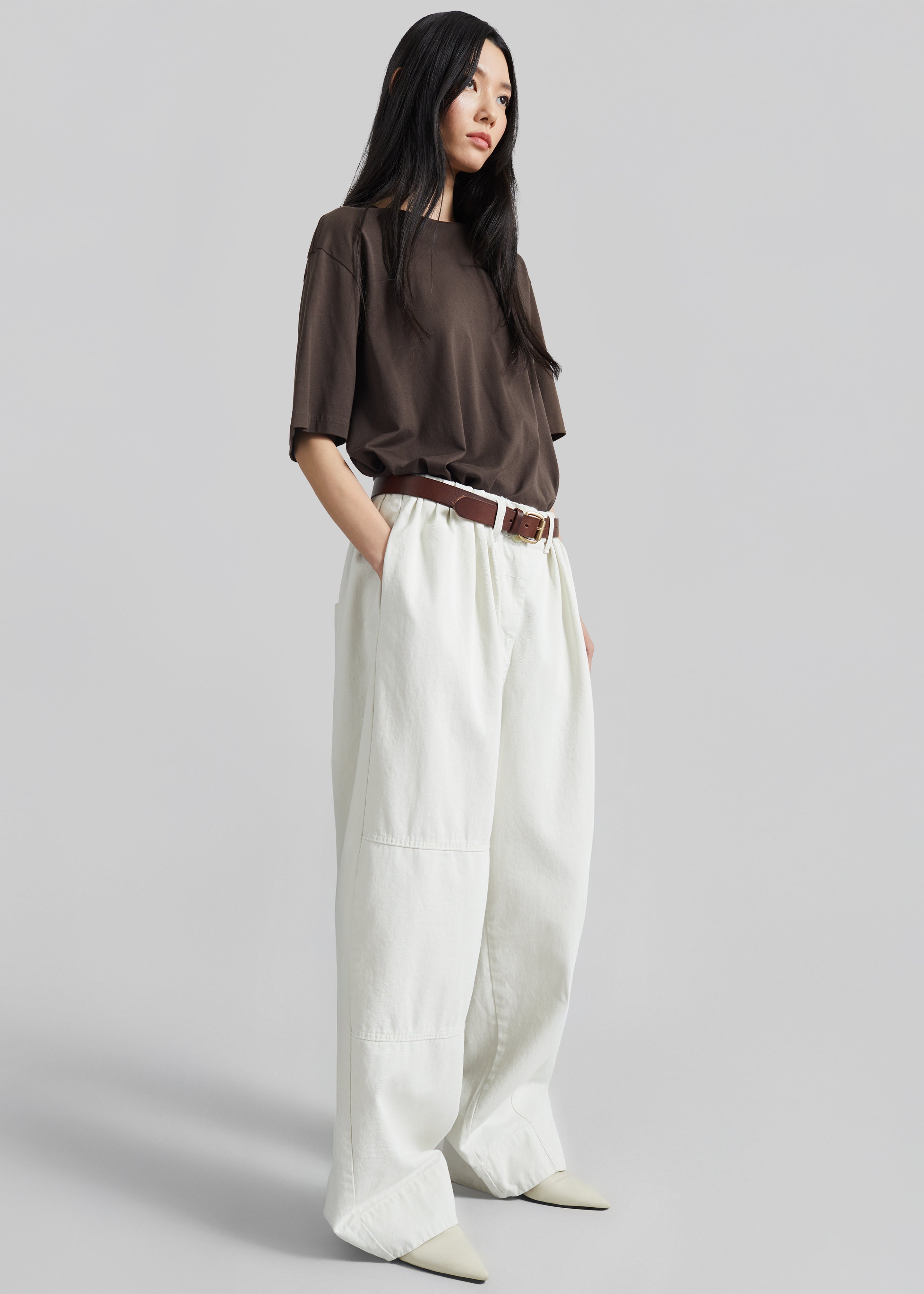 Teano Curved Pants - Off White