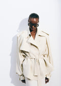 Elva Fluid Short Trench - Ivory