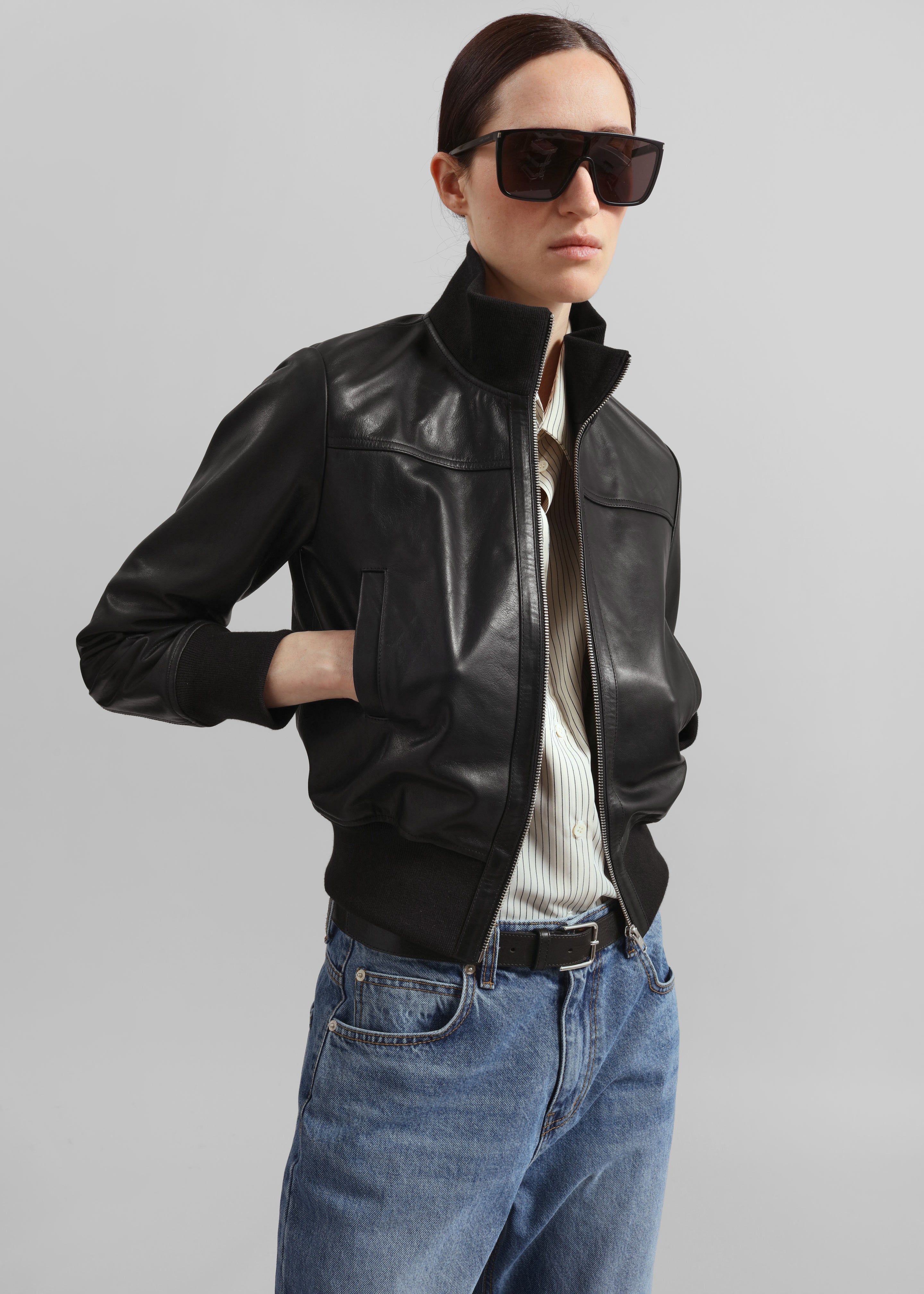 Tobias Leather Jacket - Black