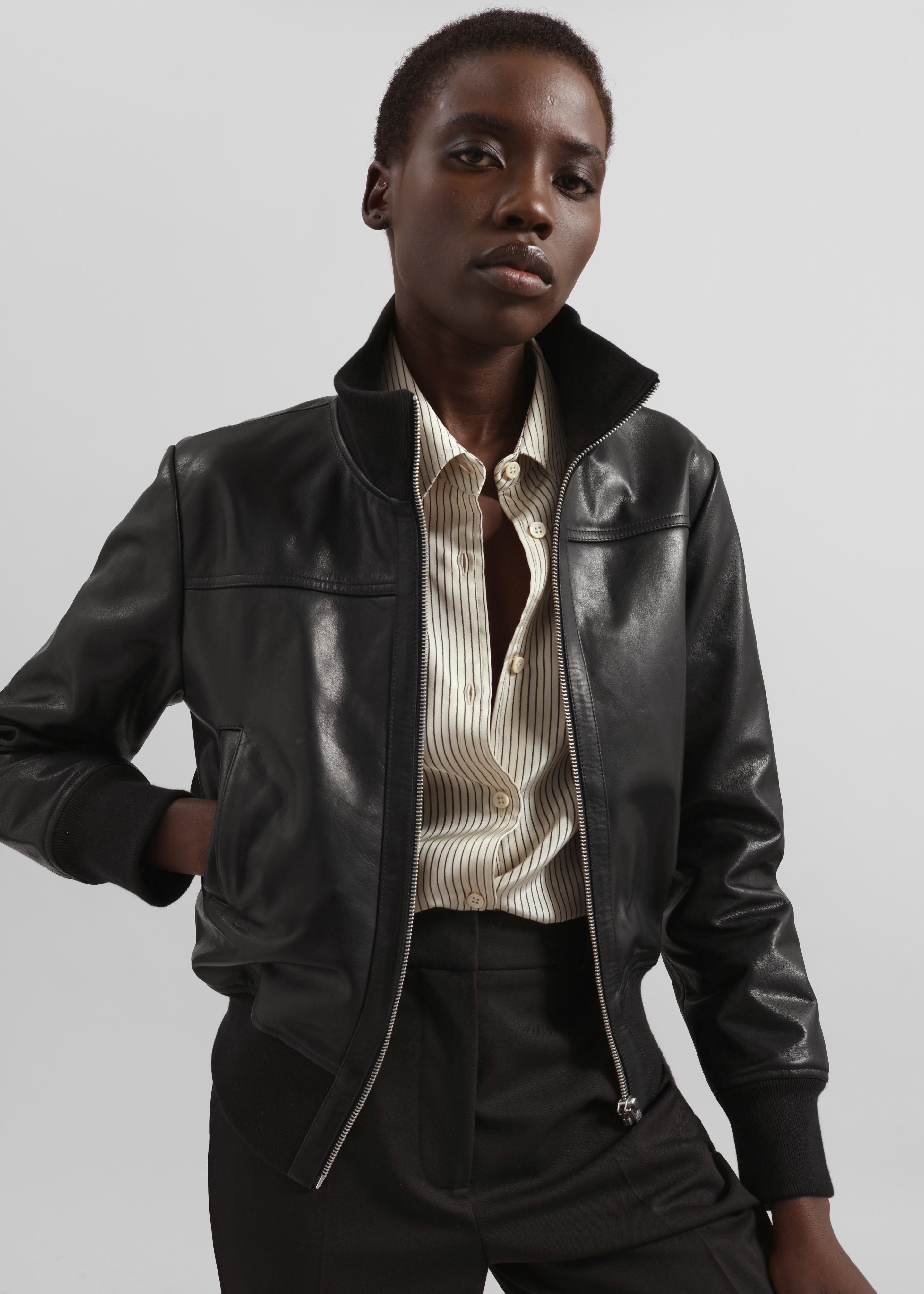 Tobias Leather Jacket - Black