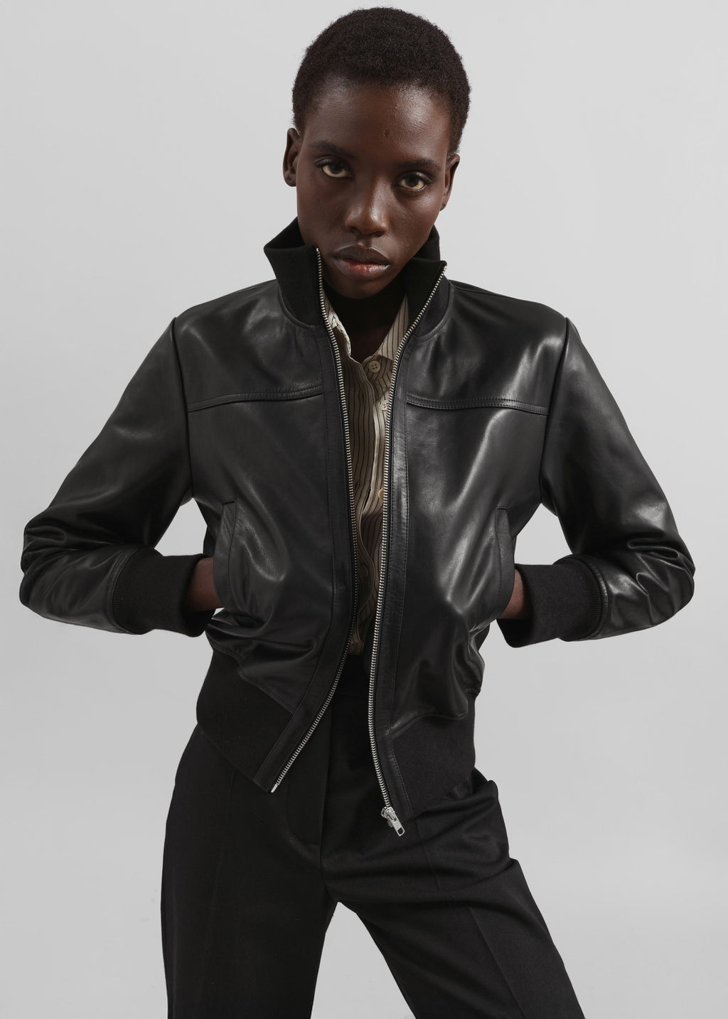 Tobias Leather Jacket - Black