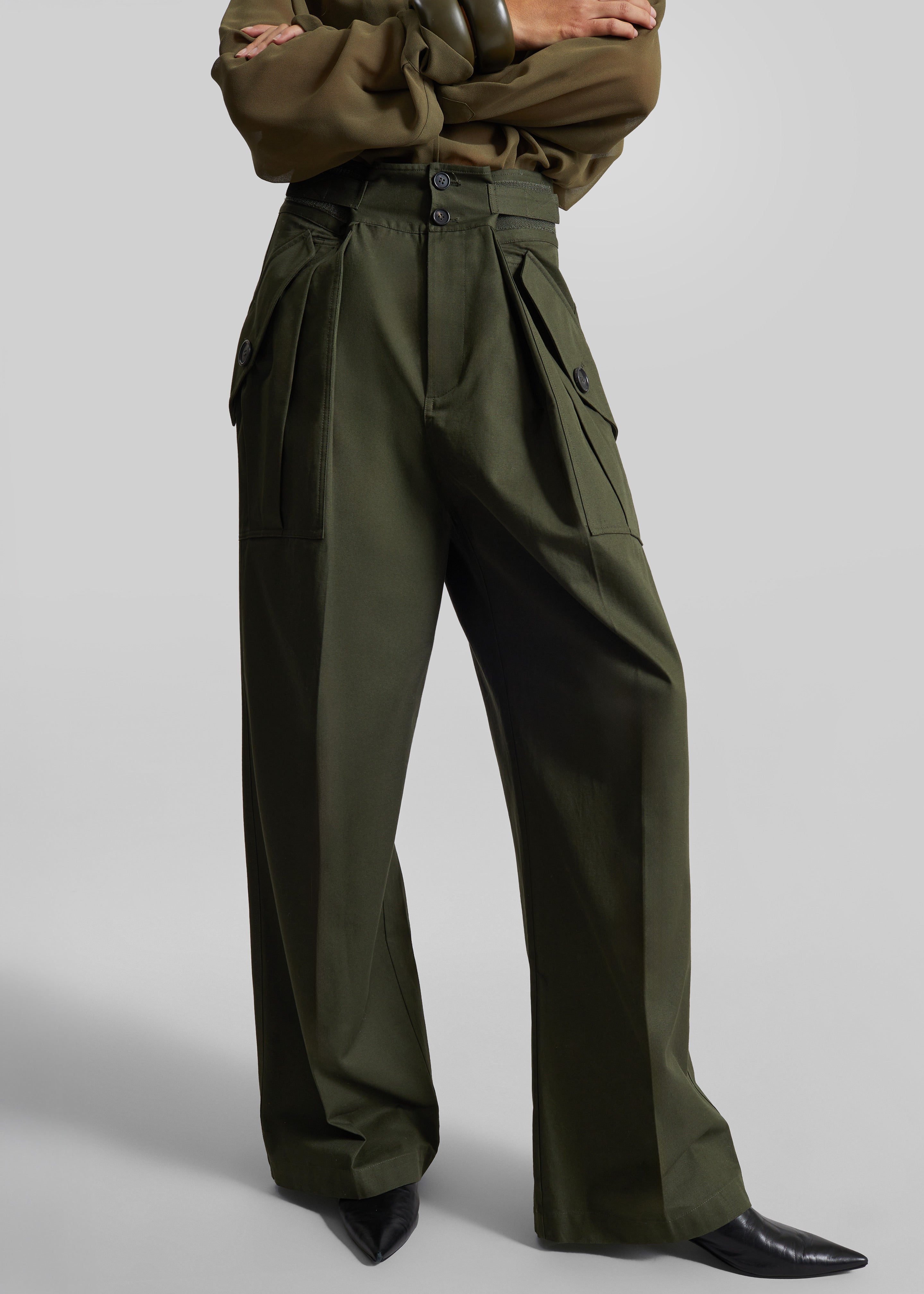 Tova Cargo Pants - Deep Green
