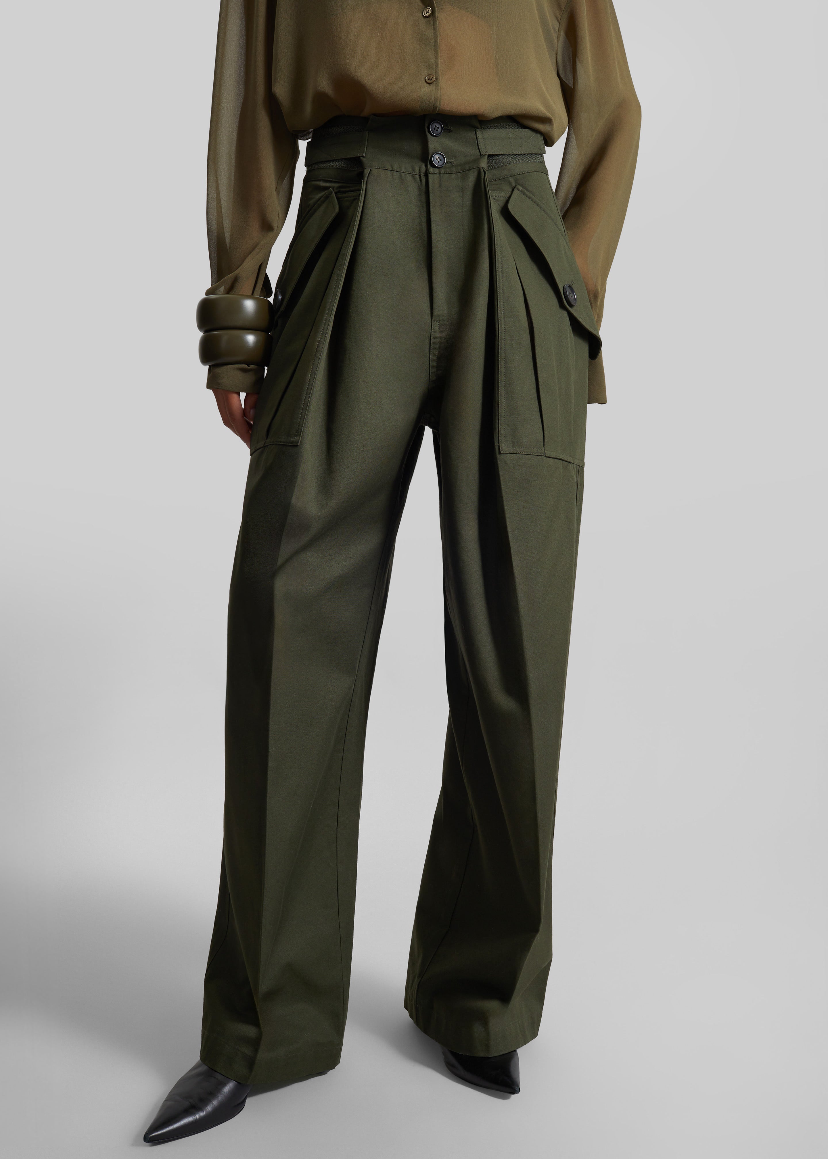 Tova Cargo Pants - Deep Green