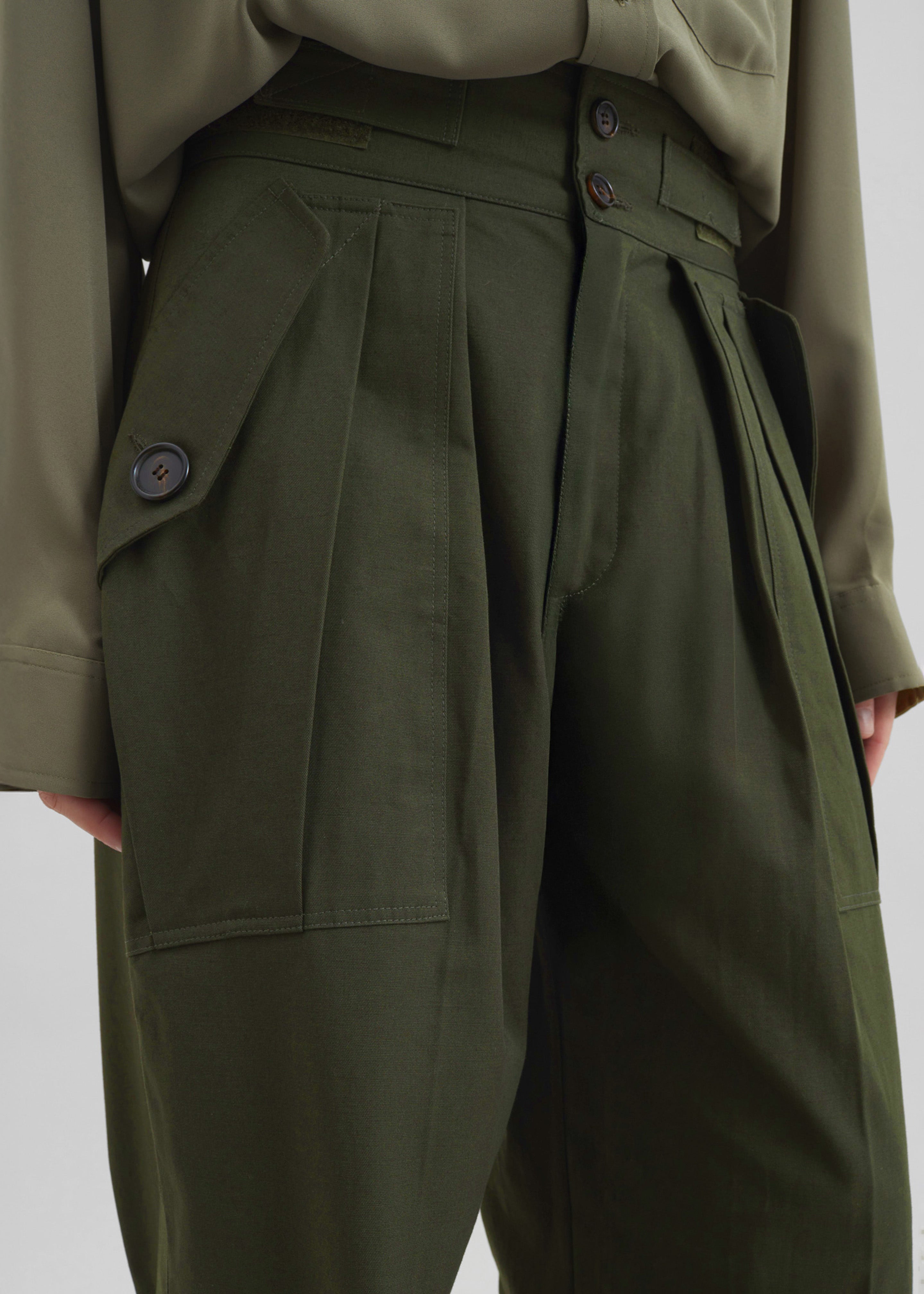 Tova Cargo Pants - Deep Green