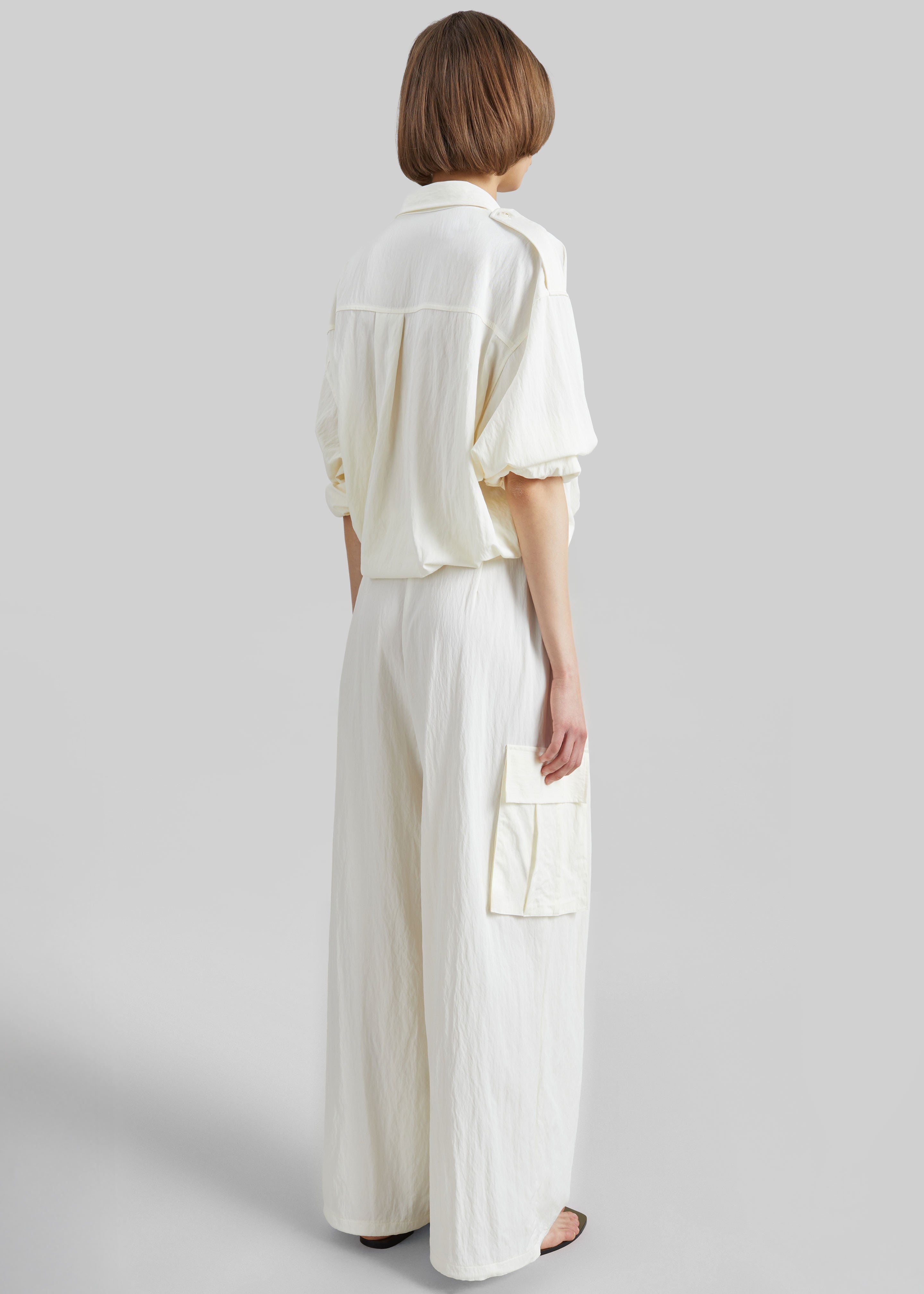 Trevi Textured Cargo Pants - Cream