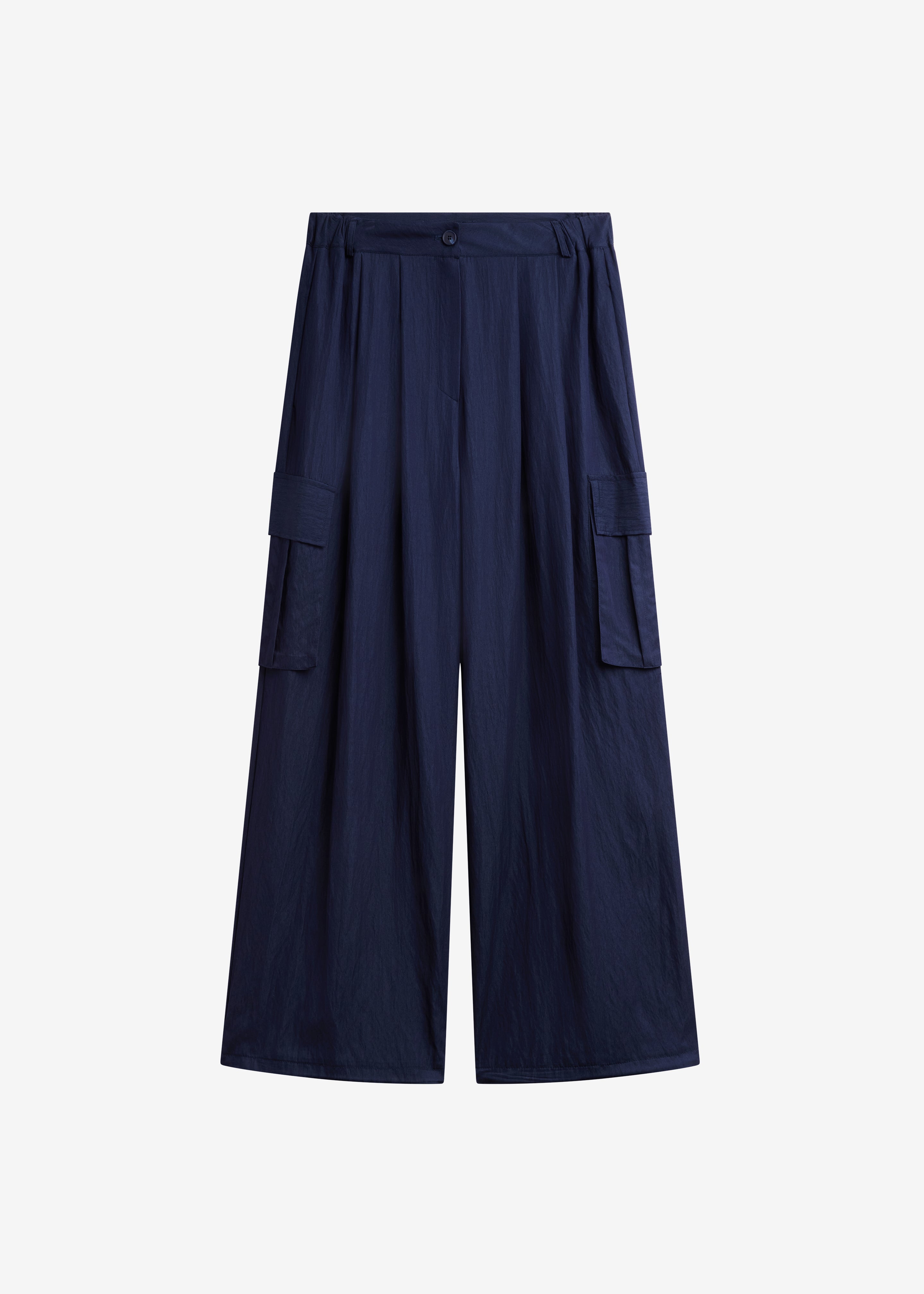 Trevi Textured Cargo Pants - Navy