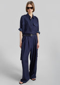 Trevi Textured Cargo Pants - Navy