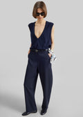Trofa Curved Trousers - Navy