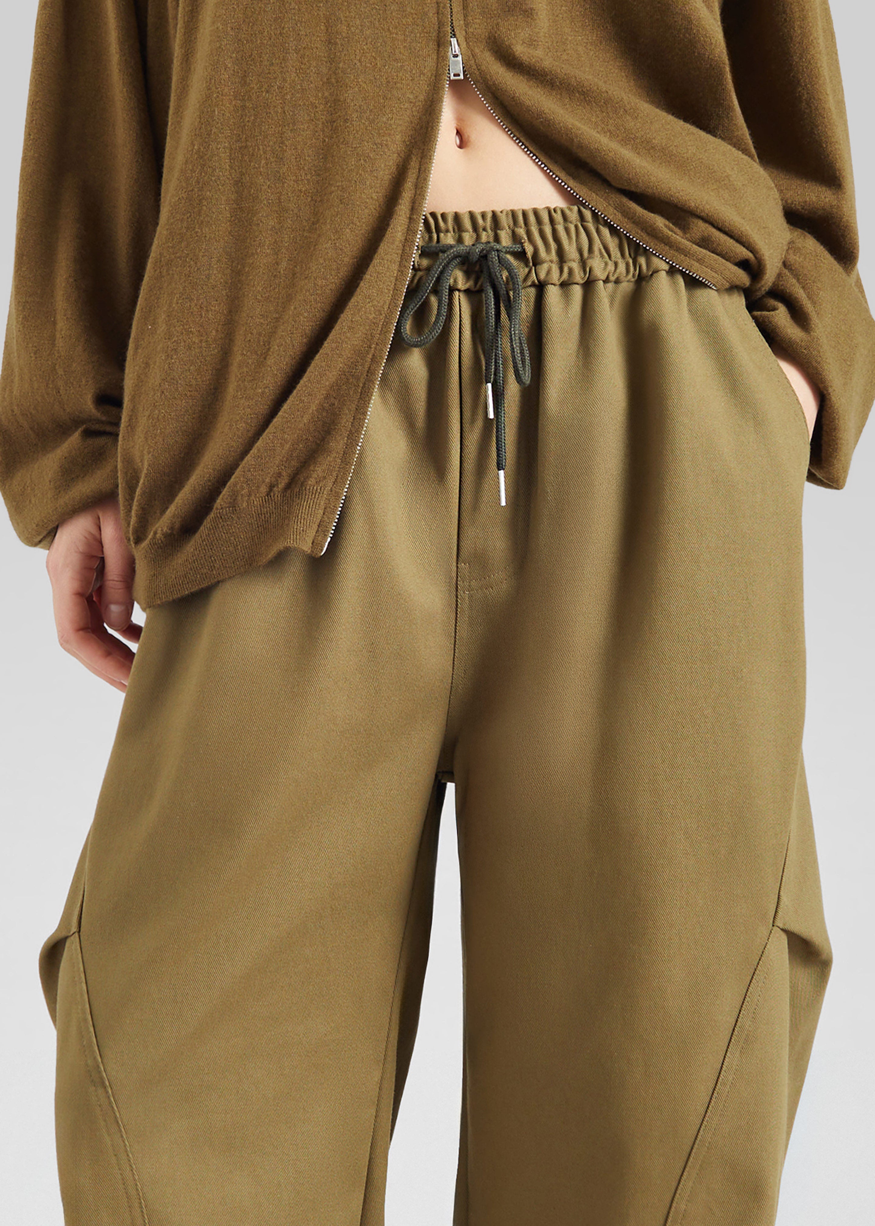 Tulsa Curved Pants - Dark Olive