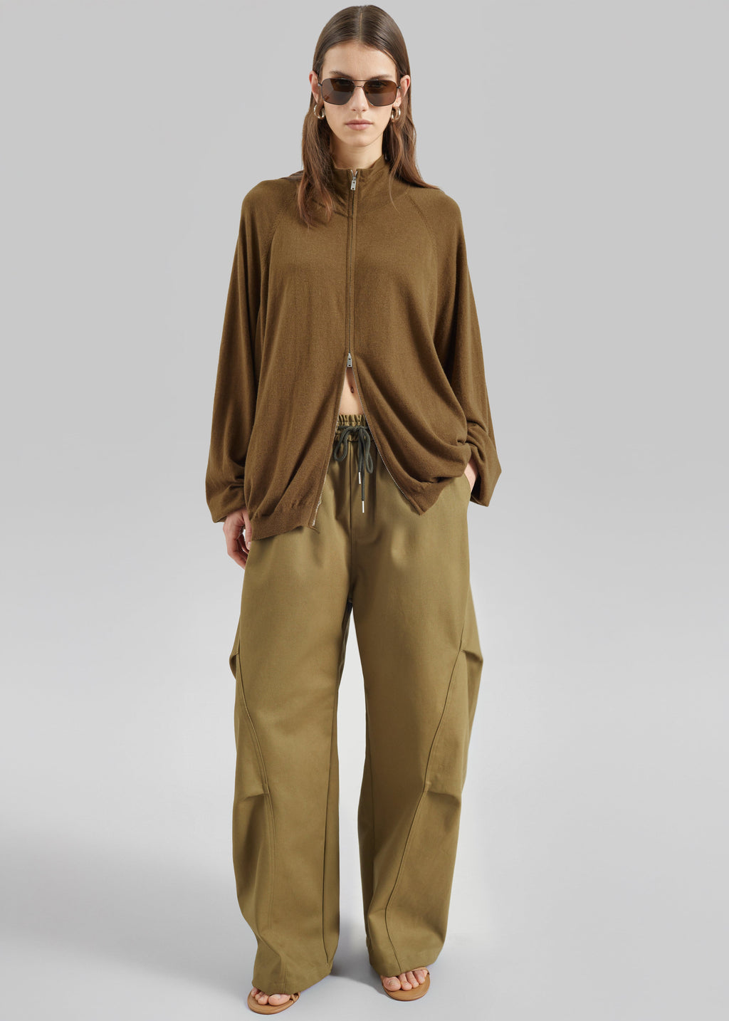 Tulsa Curved Pants - Dark Olive
