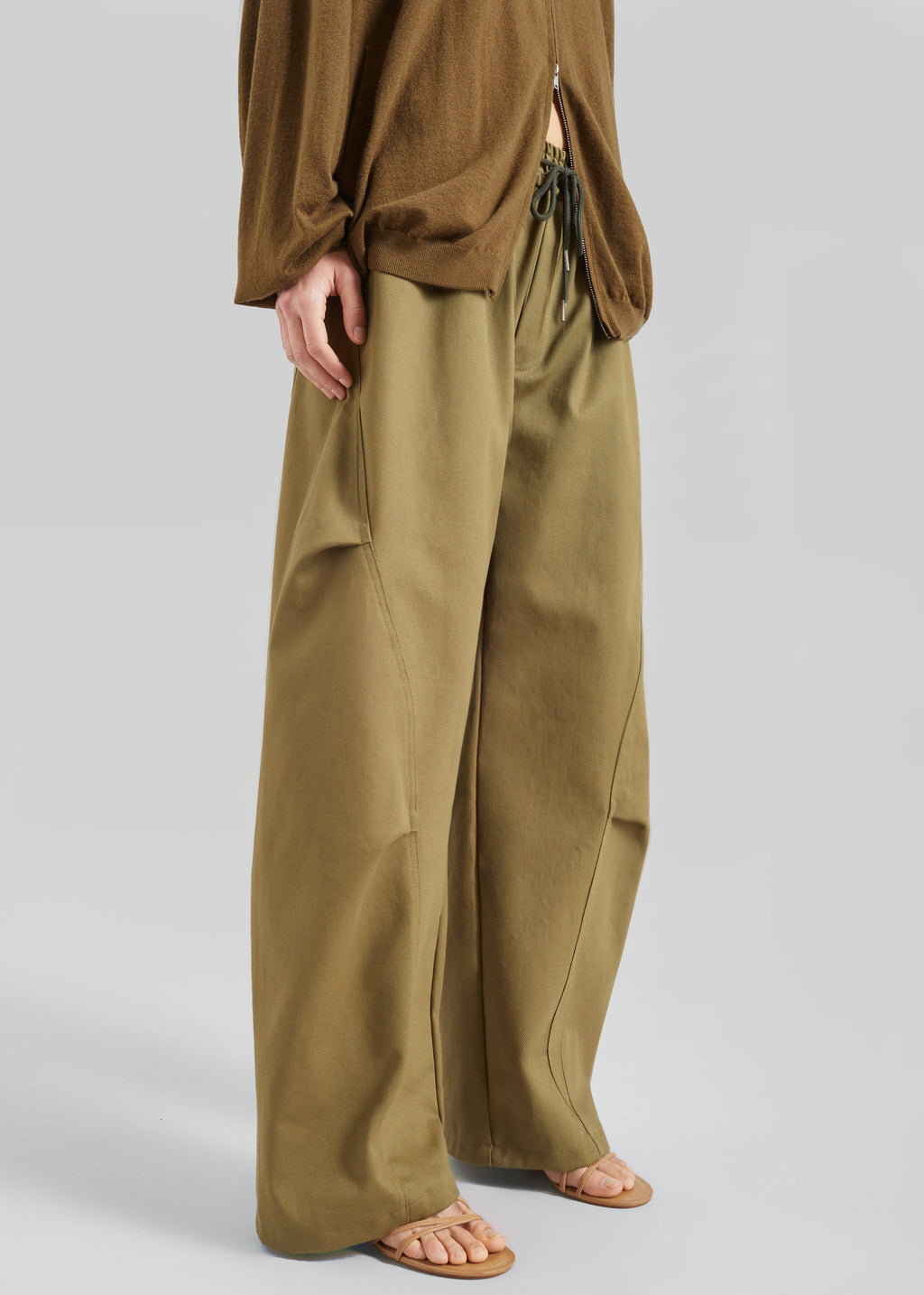 Tulsa Curved Pants - Dark Olive