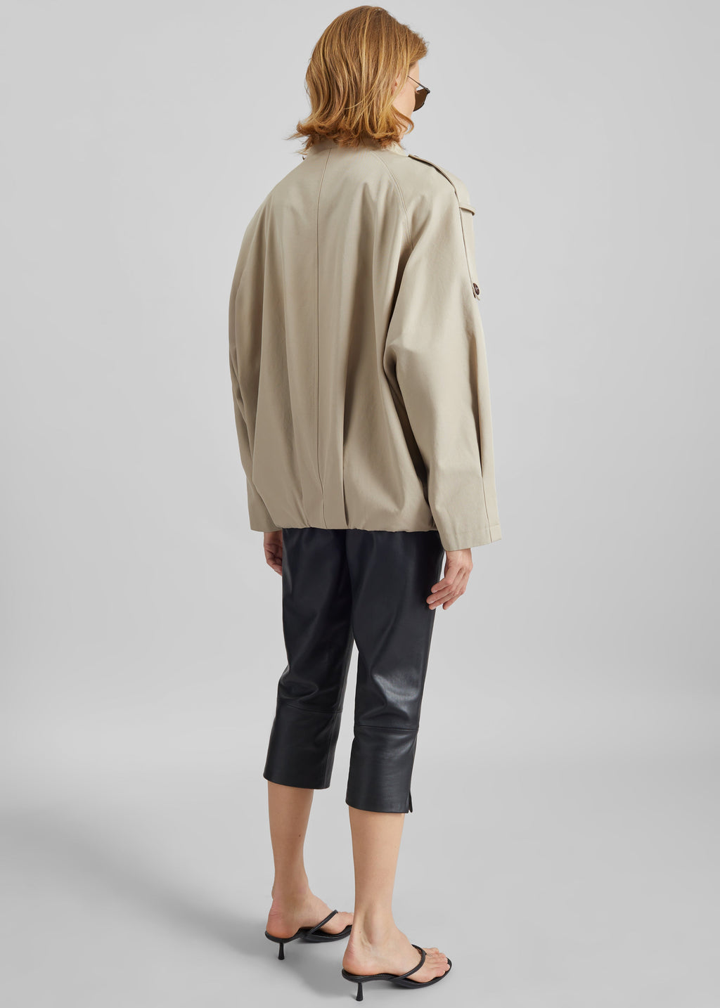 Vallby Belted Short Trench - Beige