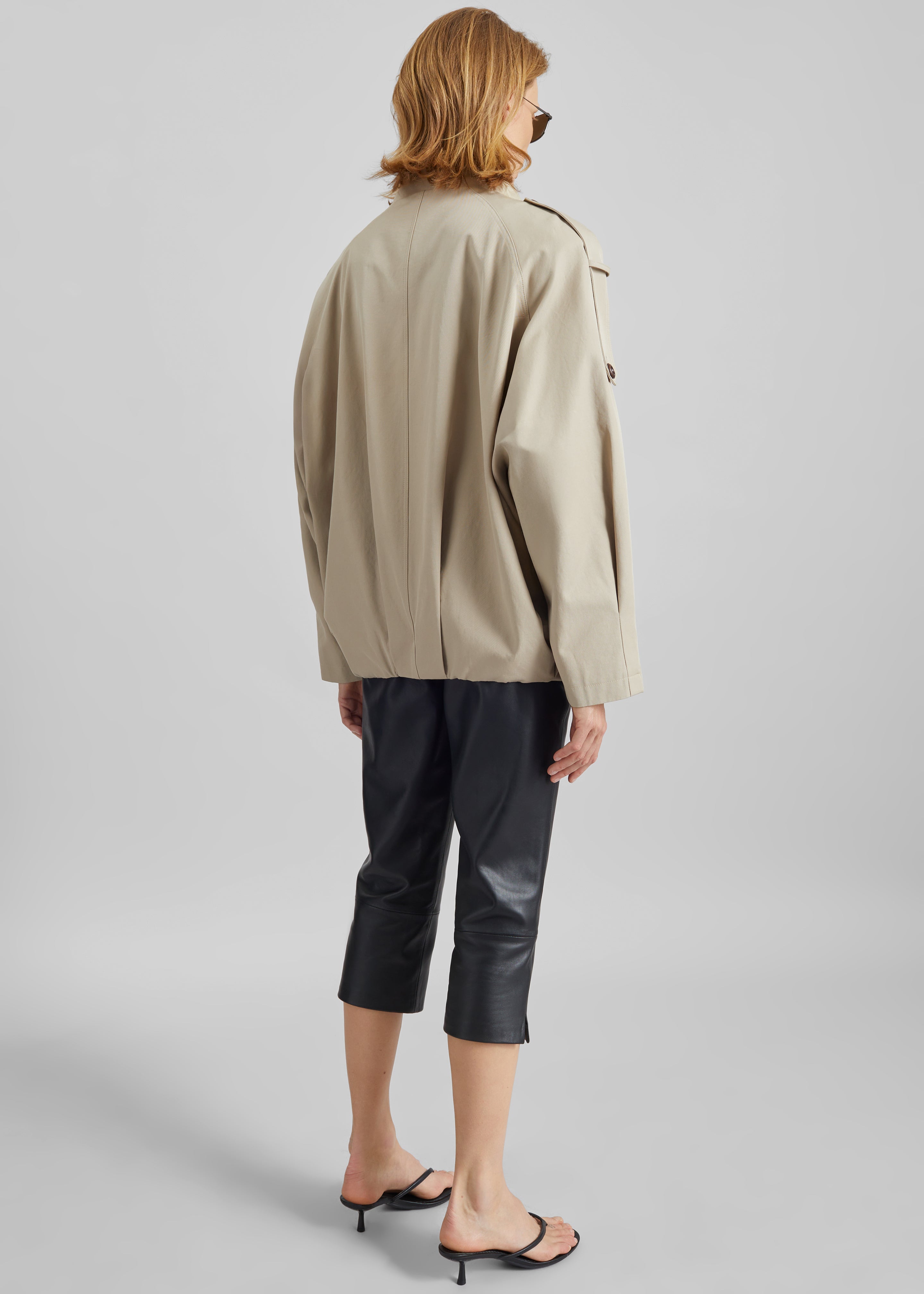 Vallby Belted Short Trench - Beige