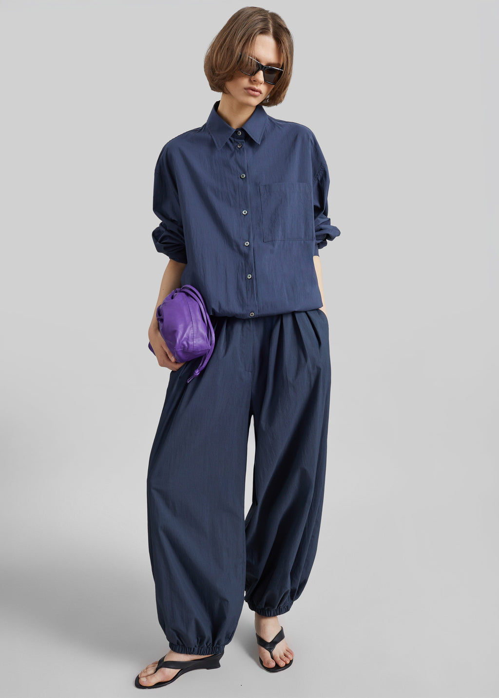 Vannes Balloon Pants - Navy
