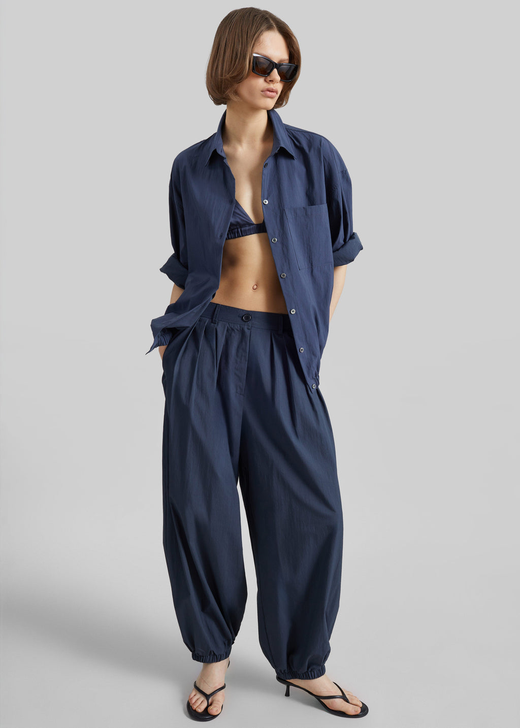 Vannes Balloon Pants - Navy