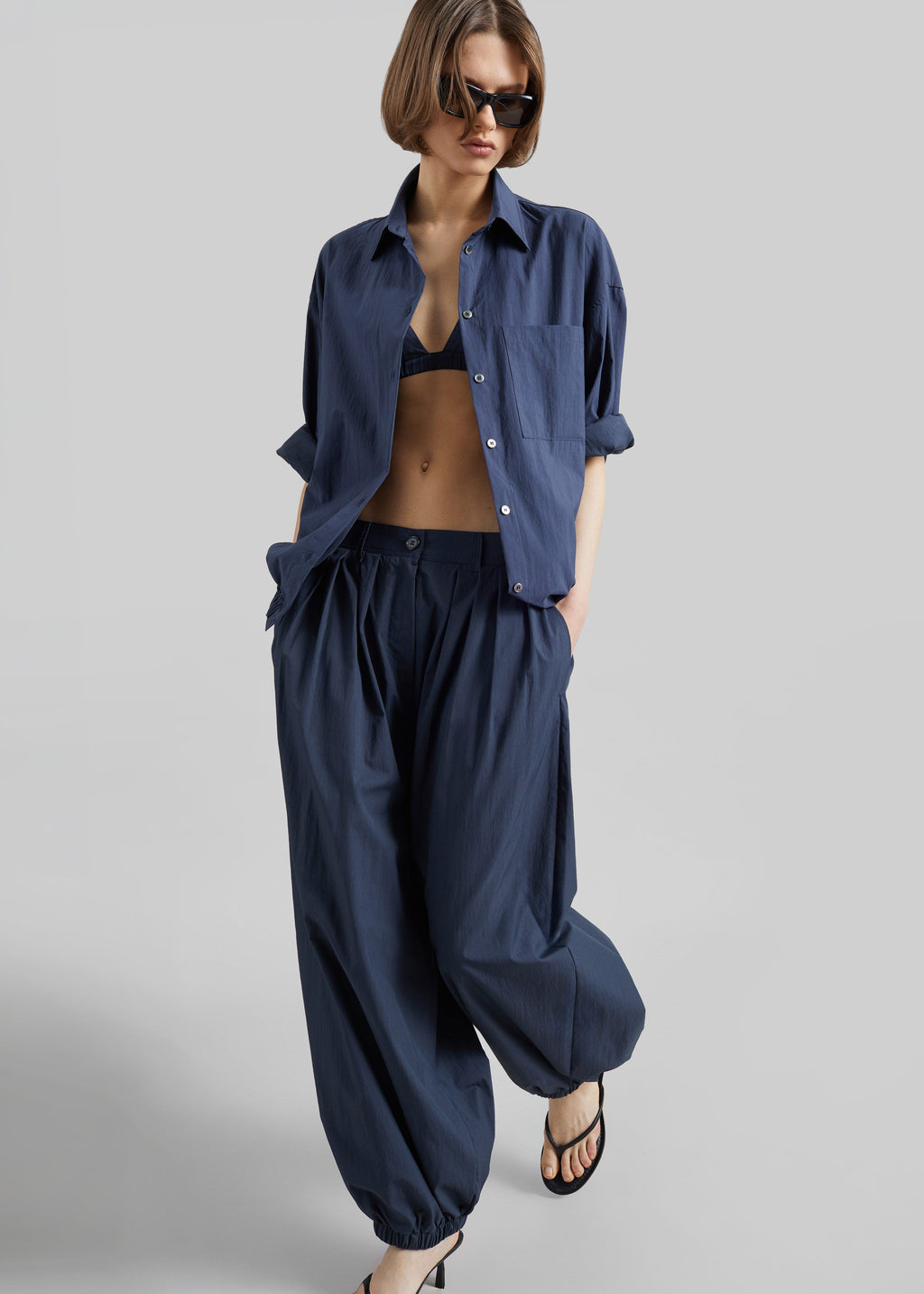 Vannes Balloon Pants - Navy