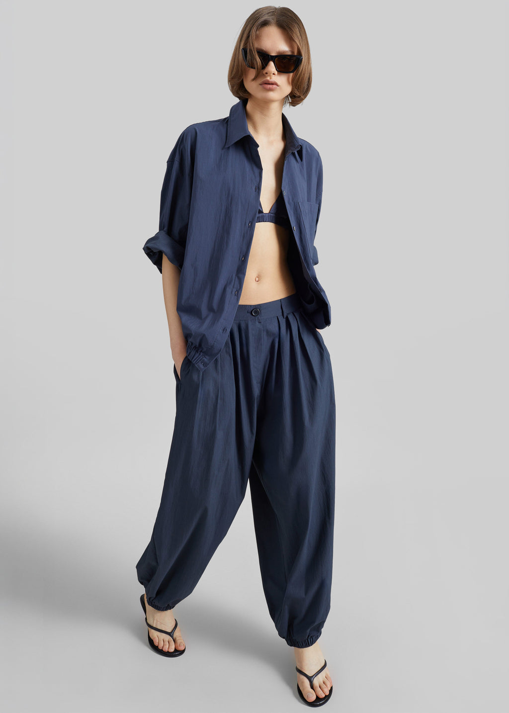Vannes Balloon Pants - Navy