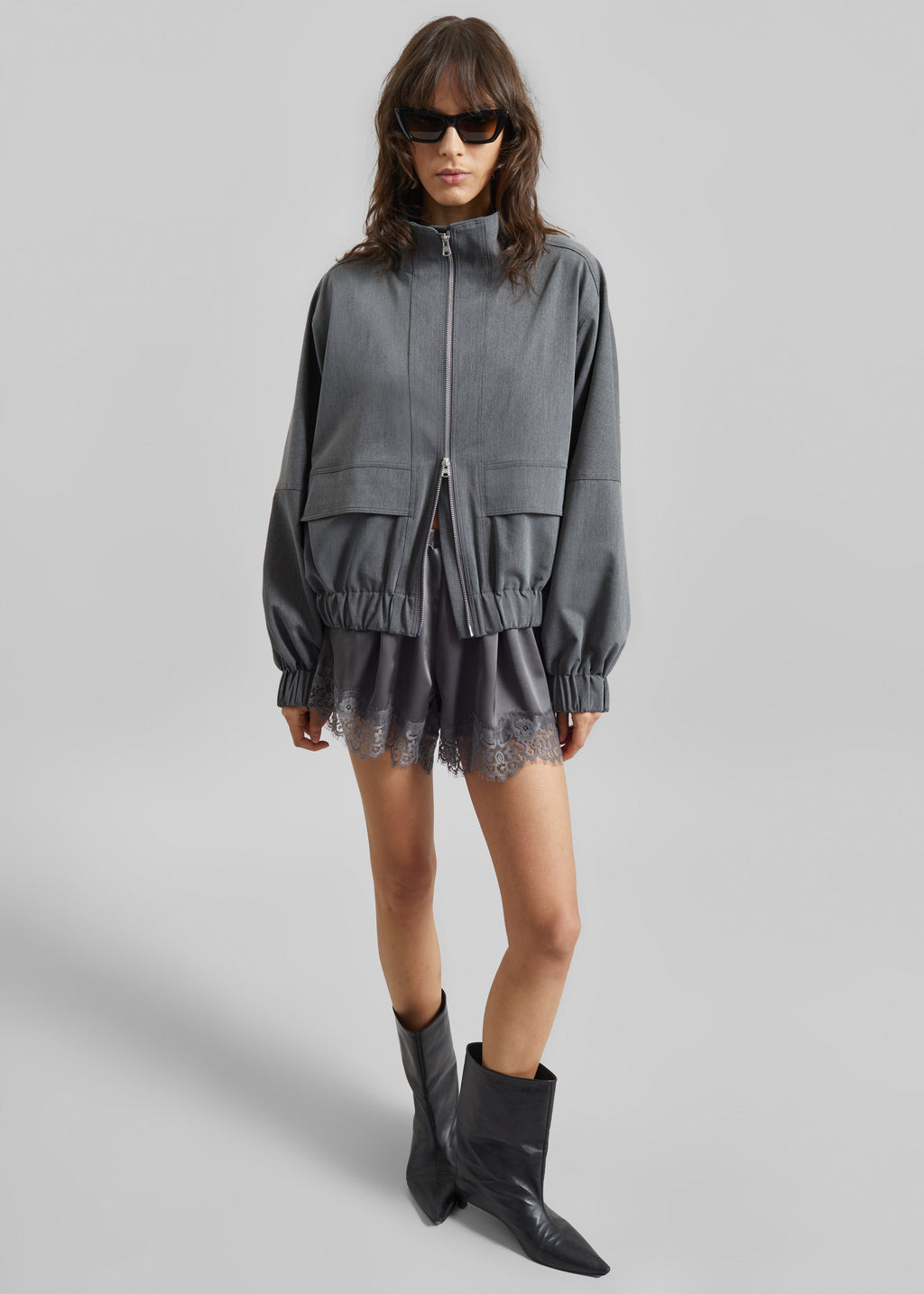 Veere Blouson Jacket - Grey