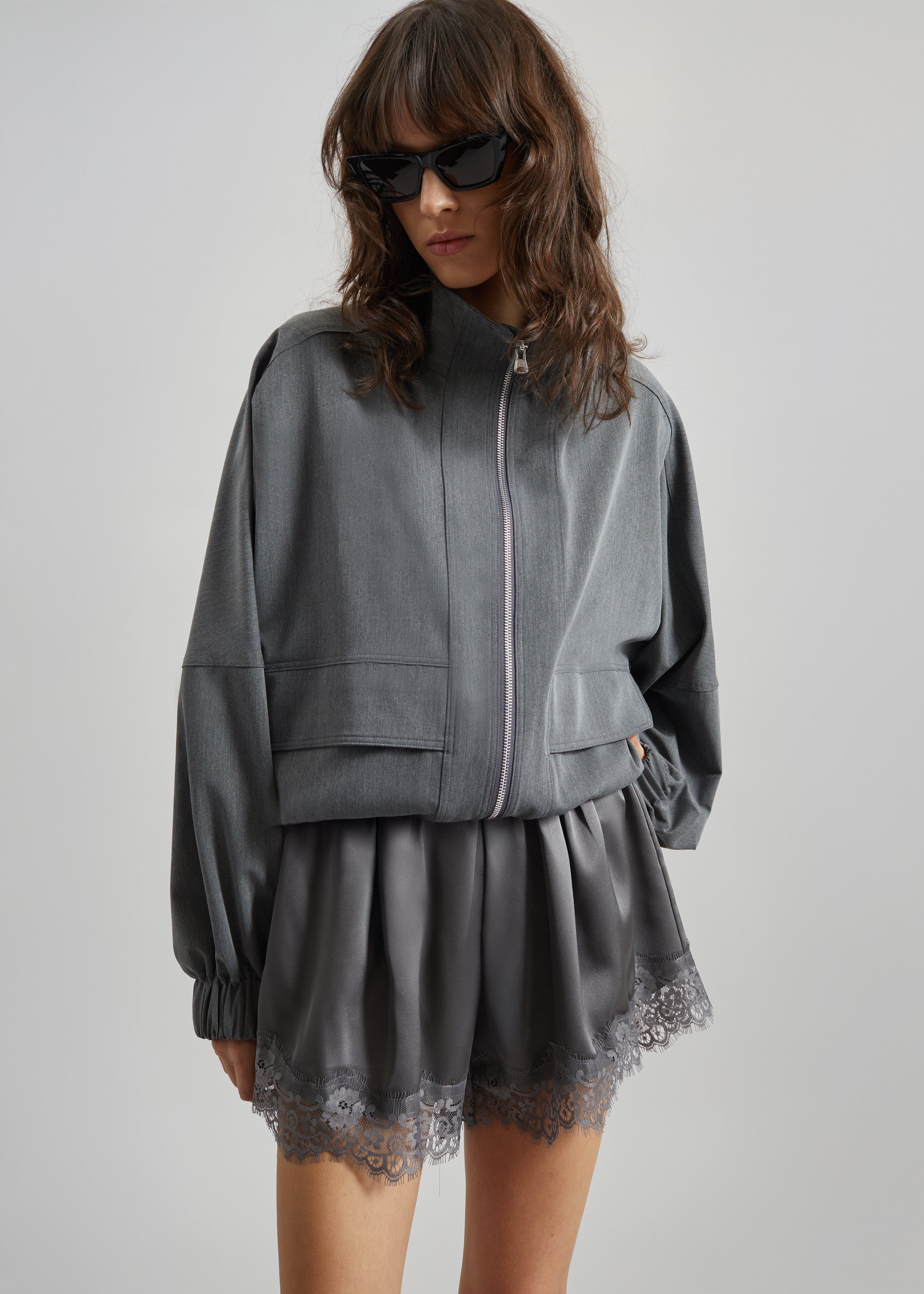 Veere Blouson Jacket - Grey