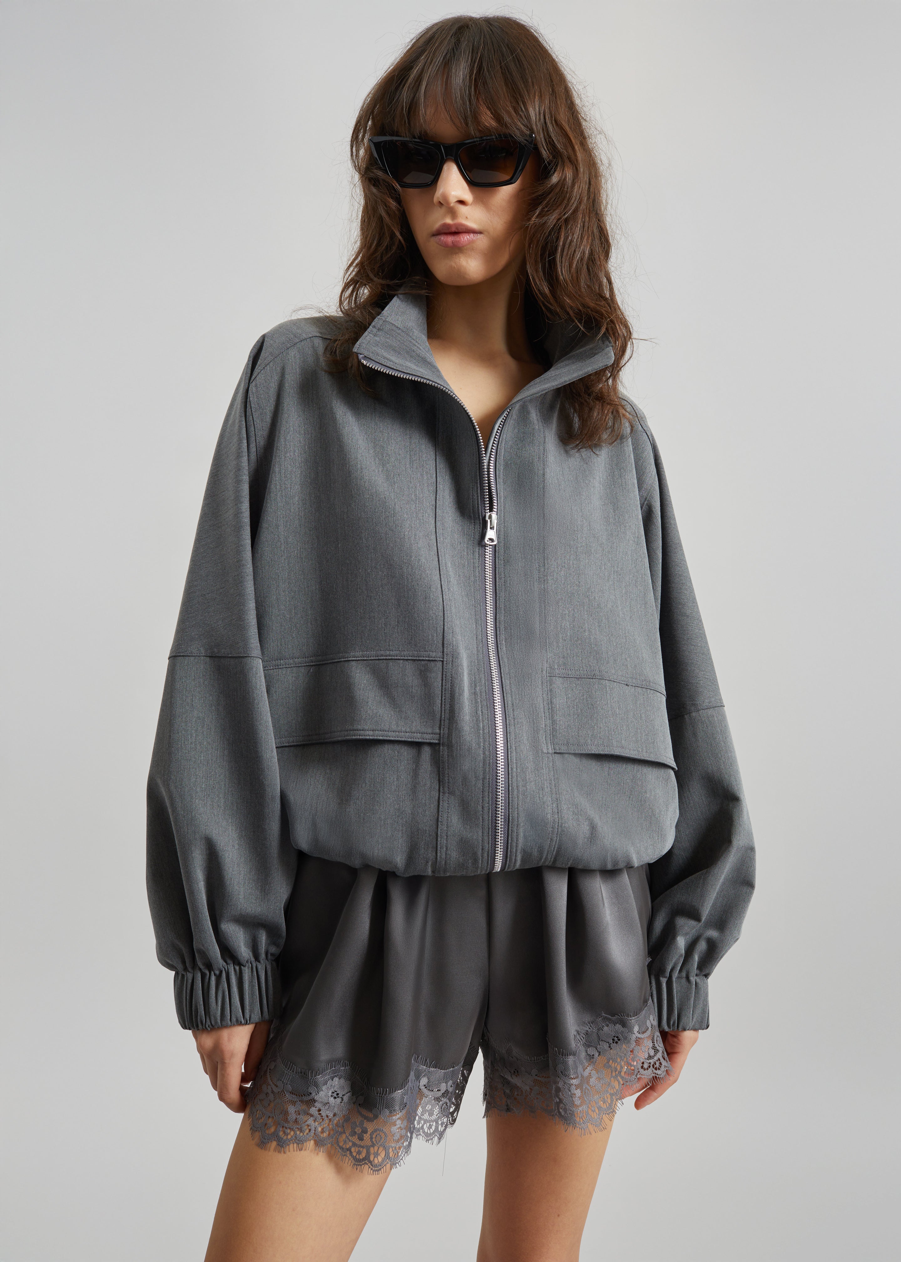 Veere Blouson Jacket - Grey
