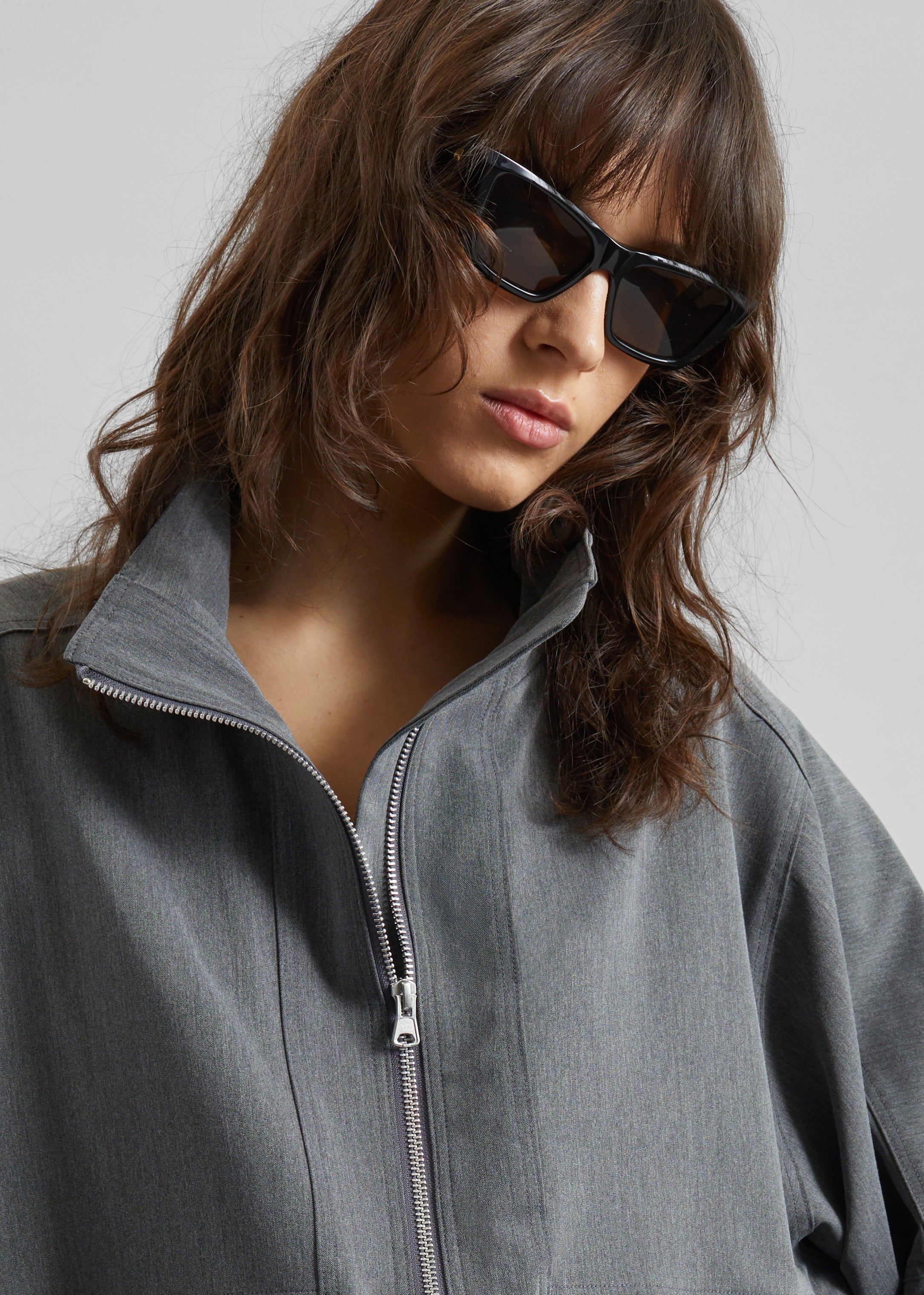 Veere Blouson Jacket - Grey