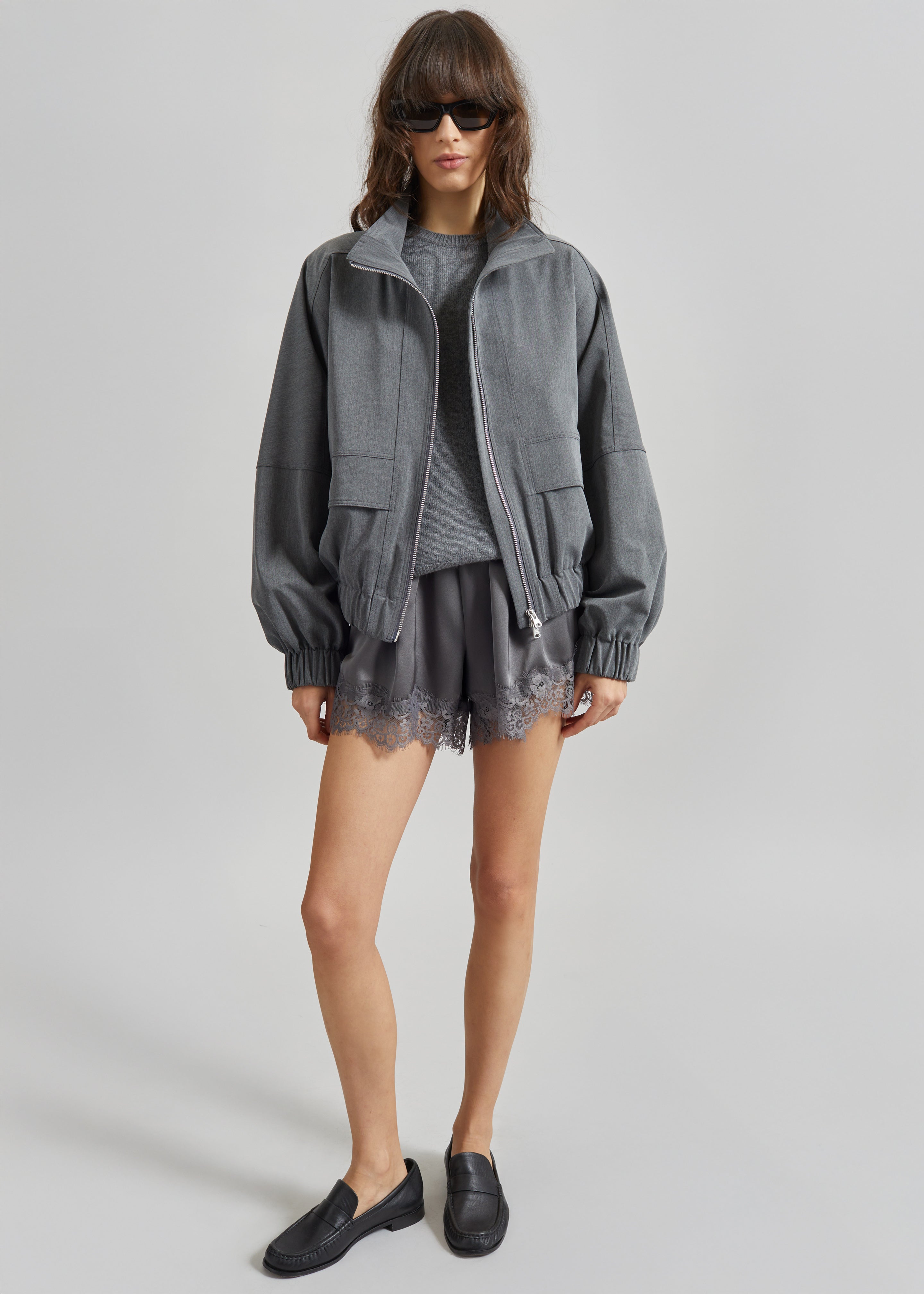 Veere Blouson Jacket - Grey