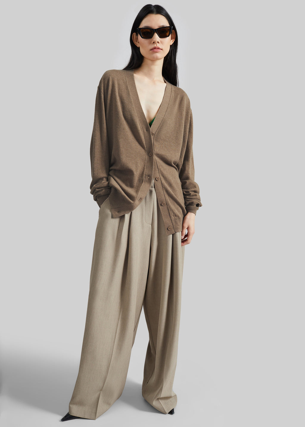 Venlo Pleated Trousers - Beige