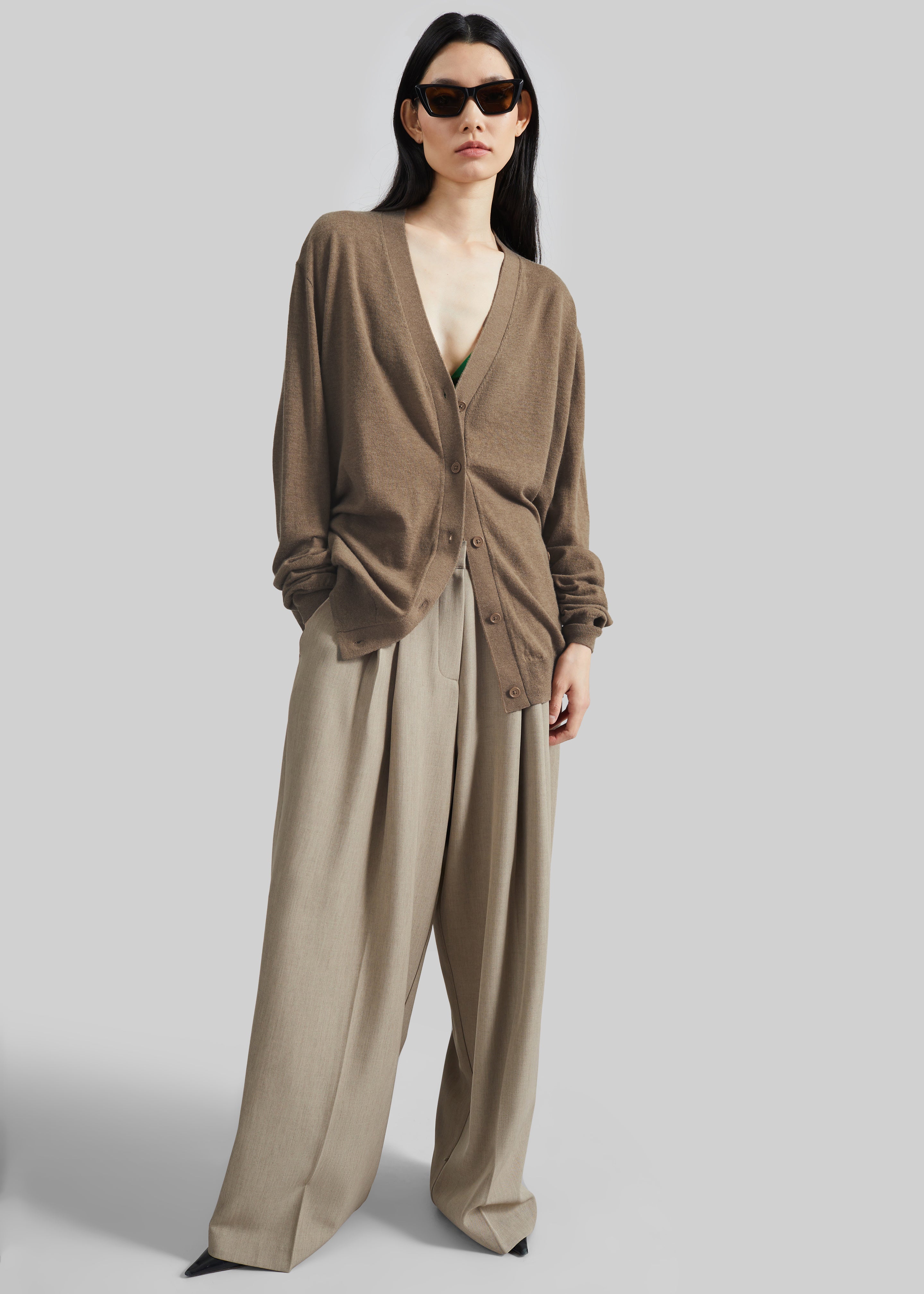 Venlo Pleated Trousers - Beige