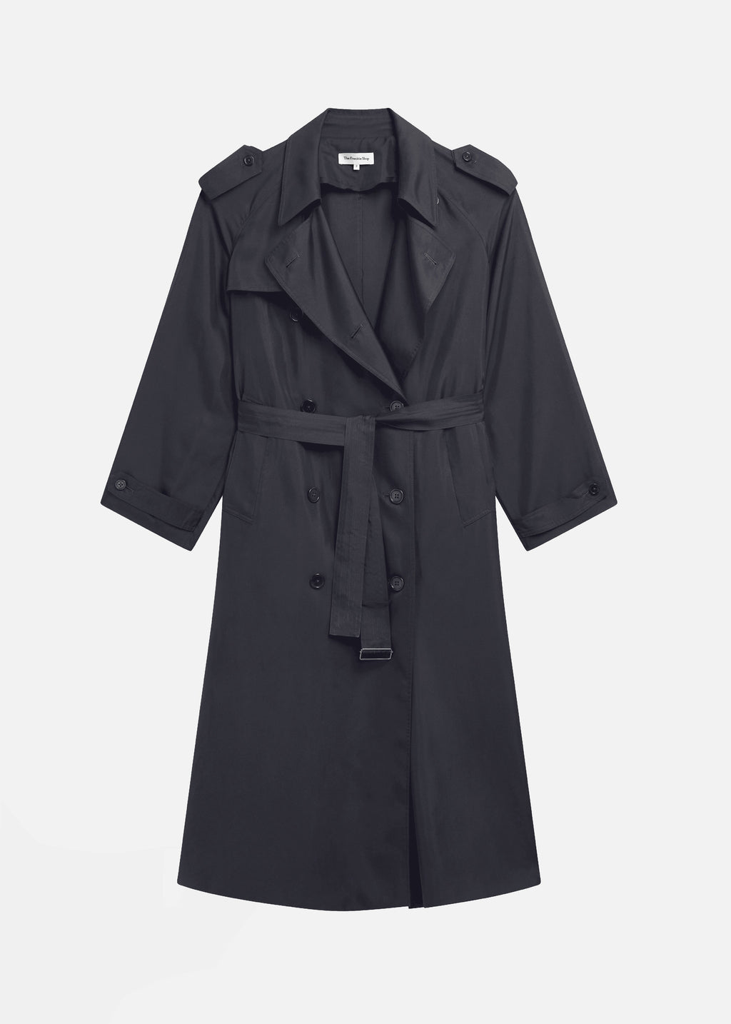 Veyron Silk Trench - Storm Grey