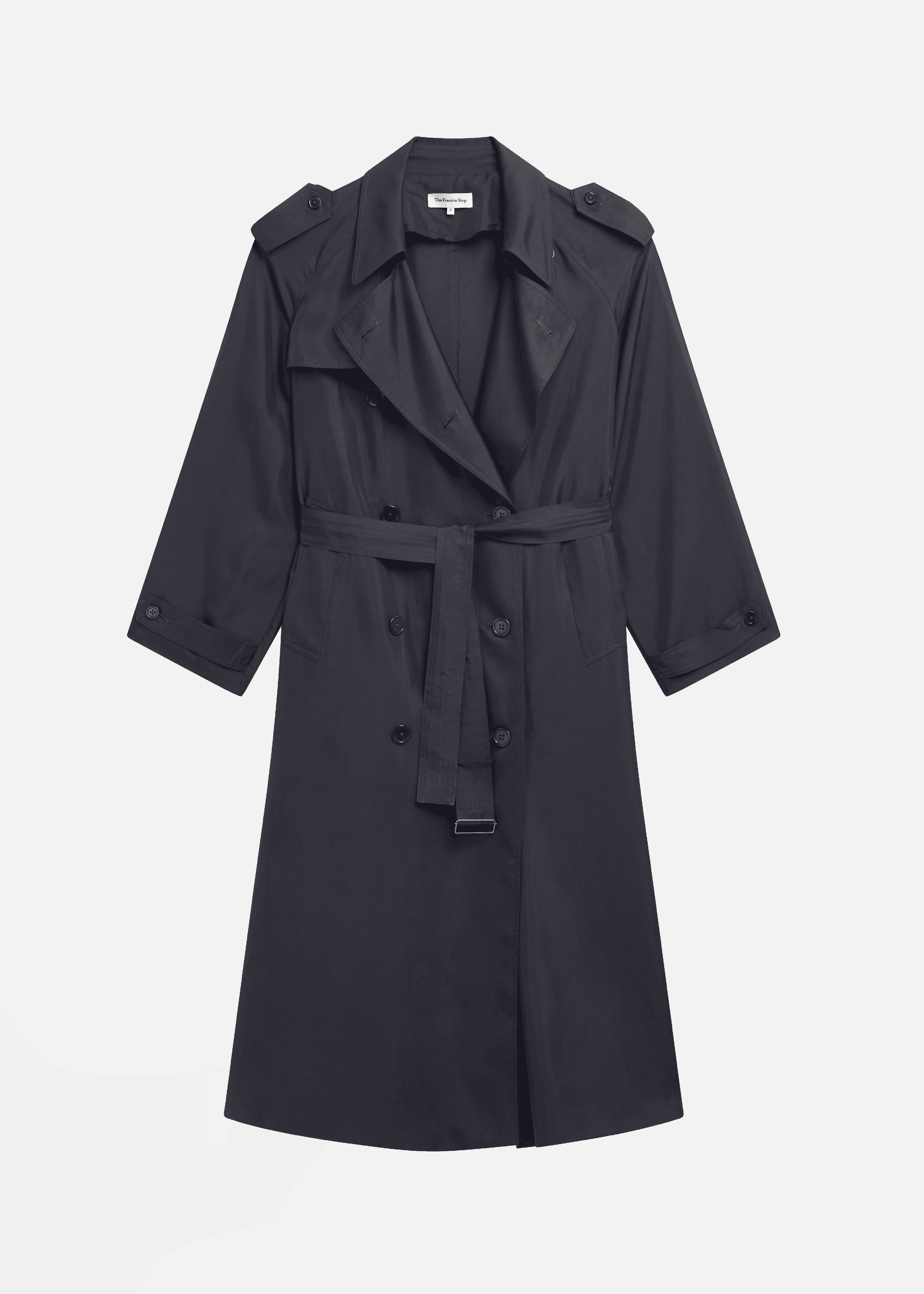 Veyron Silk Trench - Storm Grey