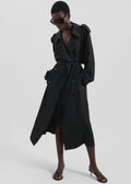 Veyron Silk Trench - Black